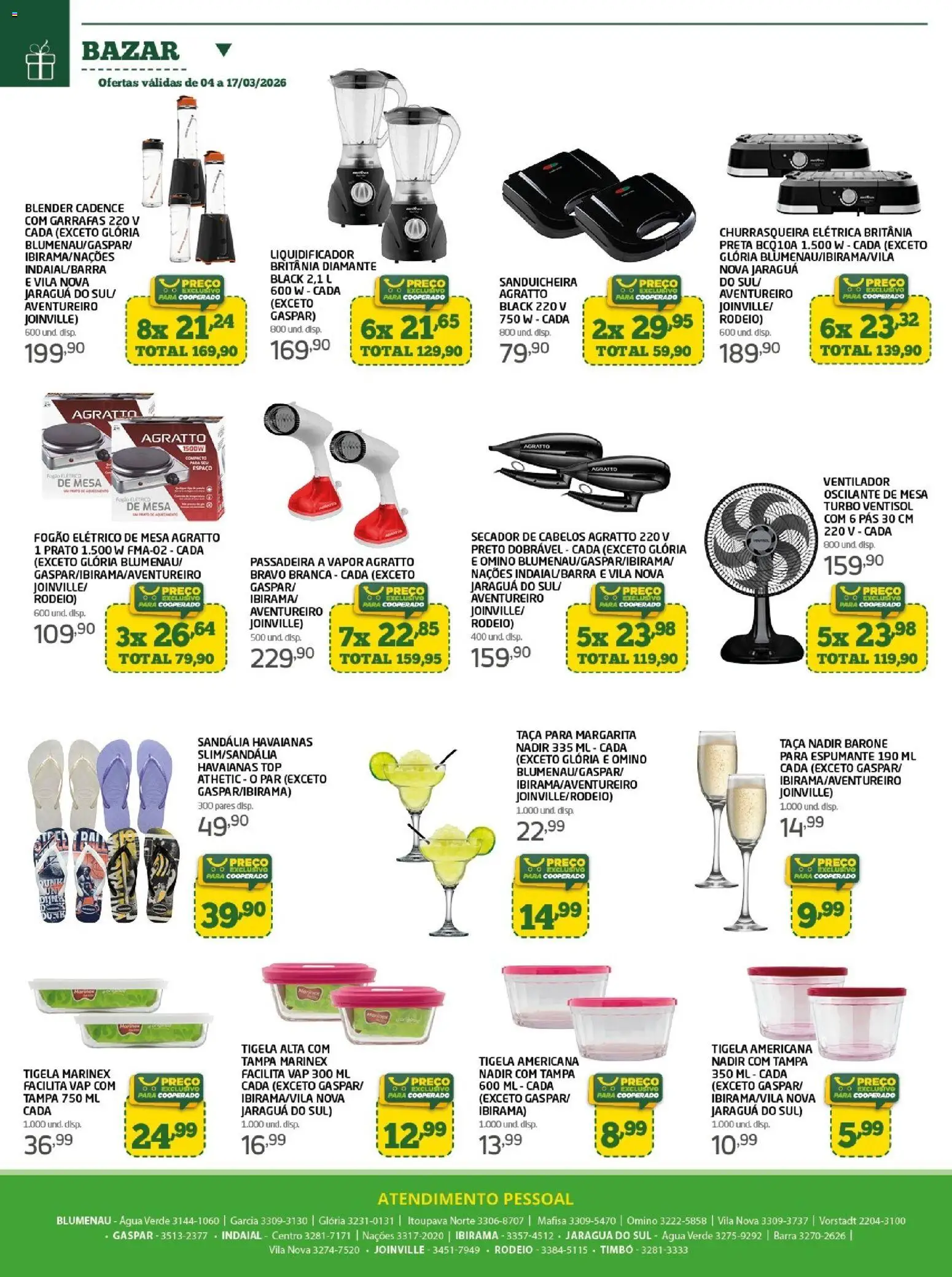 Cooper Folheto - válido de 04.03.2026 | Página: 16 | Produtos: Secador, Sanduicheira, Liquidificador, Churrasqueira