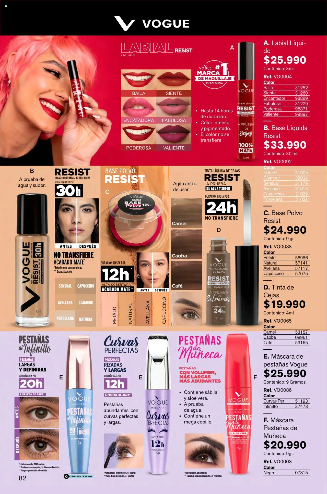 Leonisa revista - valida desde el 01.10.2025 | Página: 82 | Productos: Maquillaje, Polvo, Loción tonificante, Aceite