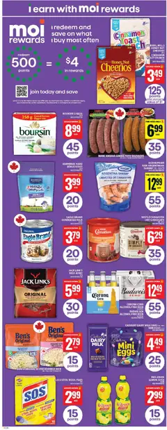 Preview of Food Basics weekly flyer - Ajax from shop Food Basics valid from 19.03.2026 | Page: 4 | Products: Rice, Cheese, Juice, Beer