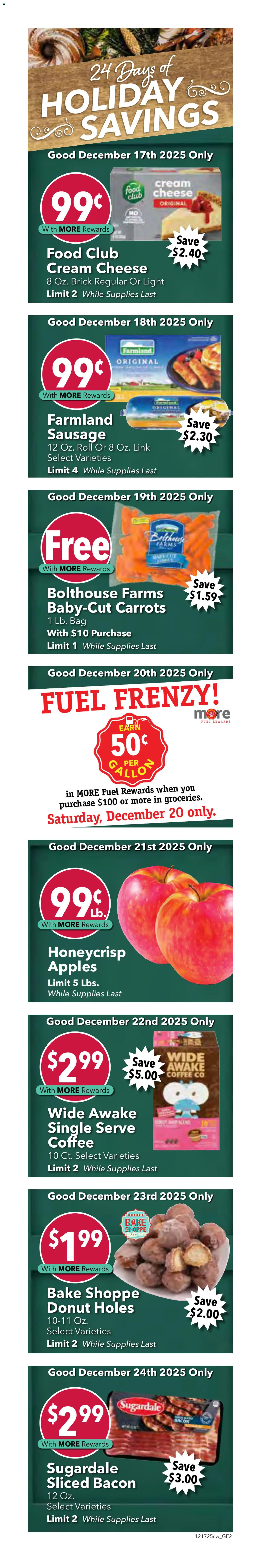 Cash Wise Weekly Ad - valid from 17.12.2025 | Page: 3 | Products: Cheese, Coffee, Apples, Cream