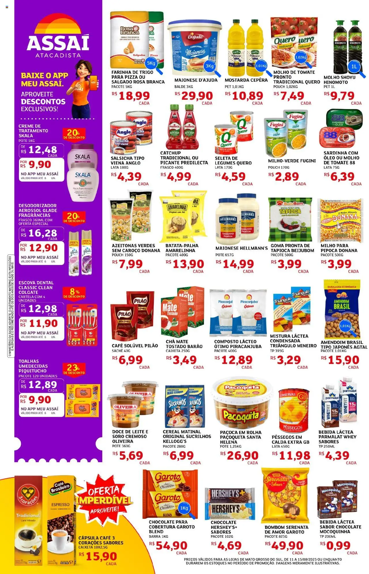Assaí Atacadista Folheto - válido de 11.08.2025 | Página: 2 | Produtos: Ketchup, Creme, Bebida, Sardinha