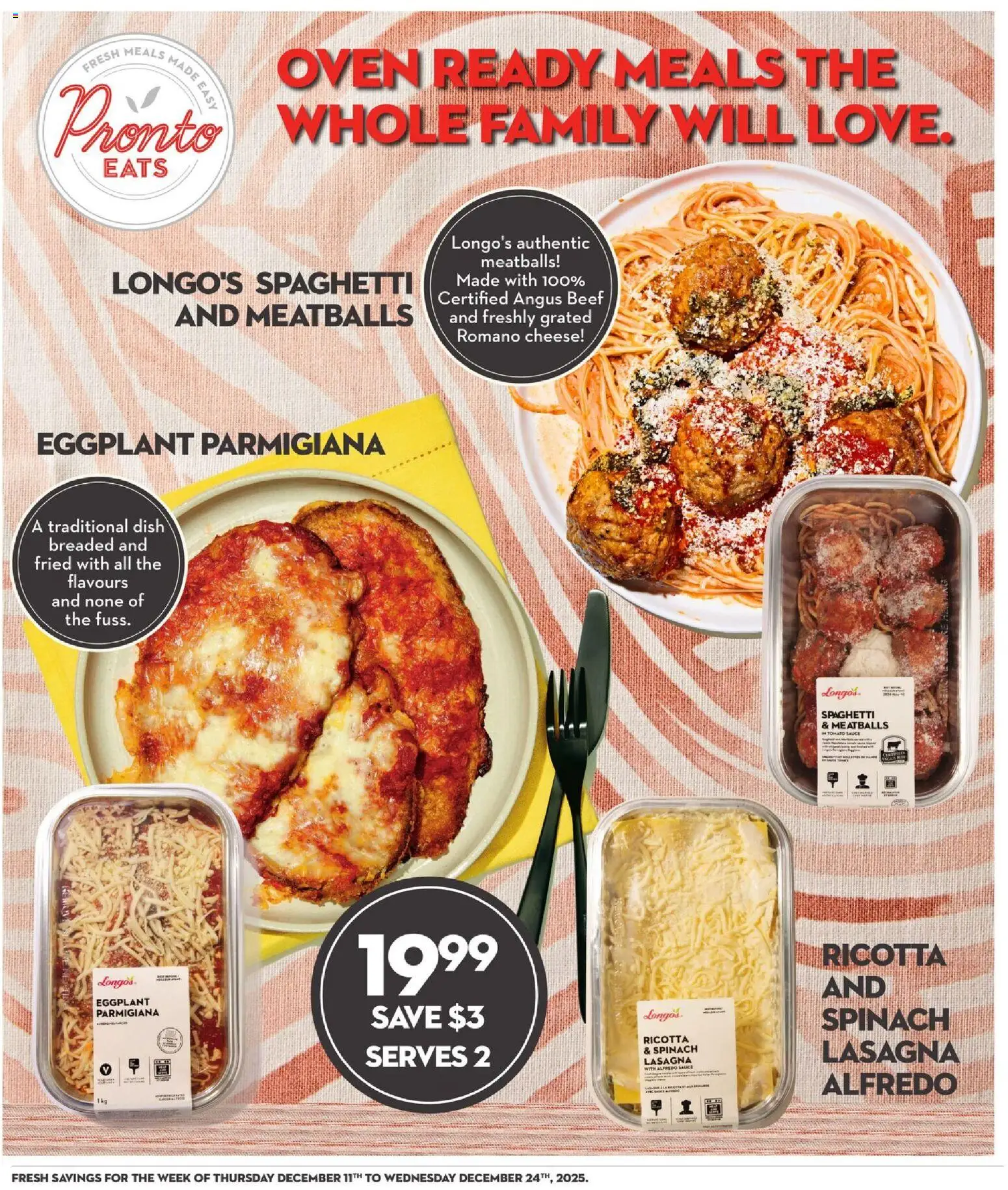 Longo's flyer valid from 11.12.2025 | Page: 18 | Products: Beef, Oven, Cheese