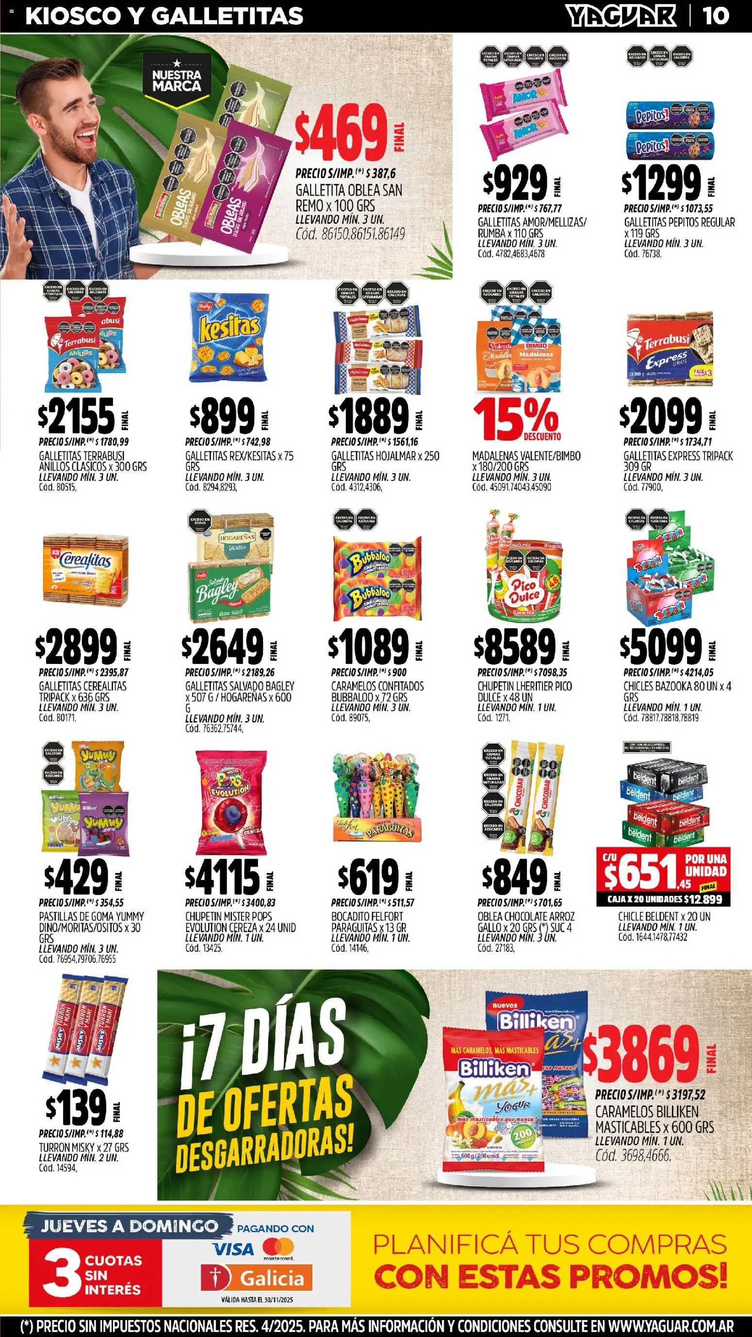 Yaguar - Maschwitz │ válido desde el 10.11.2025 | Página: 11 | Productos: Caja, Mani, Yogur, Arroz