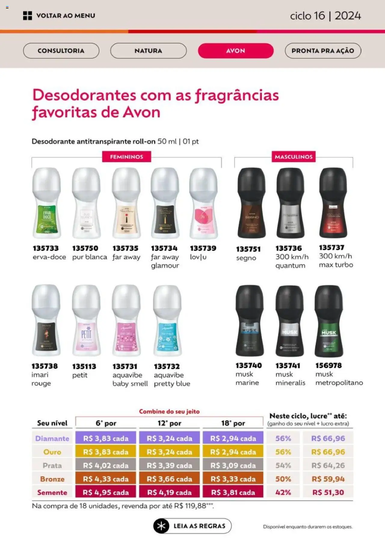 Avon Folheto - válido de 26.09.2025 | Página: 68 | Produtos: Desodorante