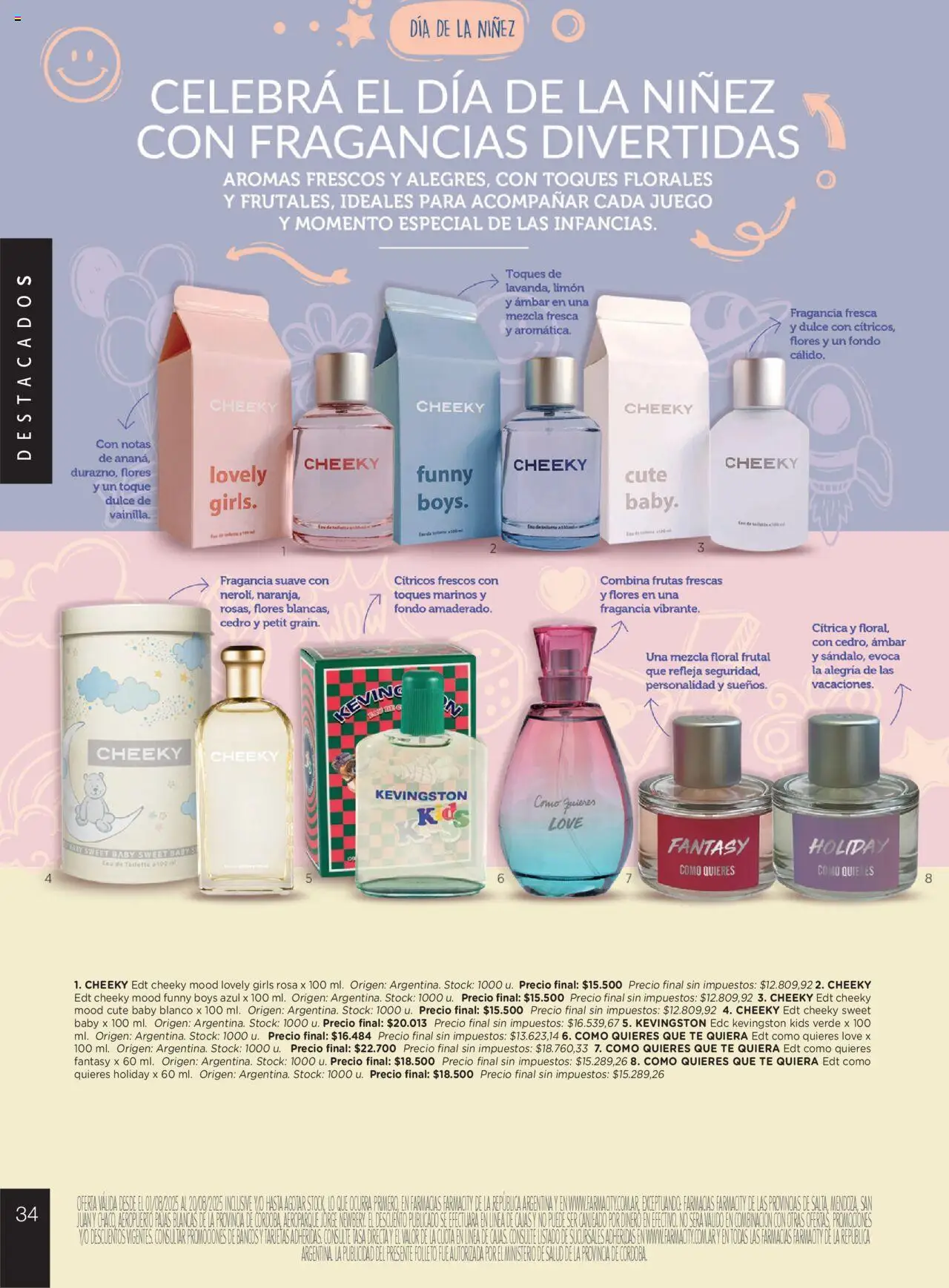 Farmacity catálogo │ válido desde el 01.08.2025 | Página: 34 | Productos: Fragancia, Eau de toilette, Limón, Té