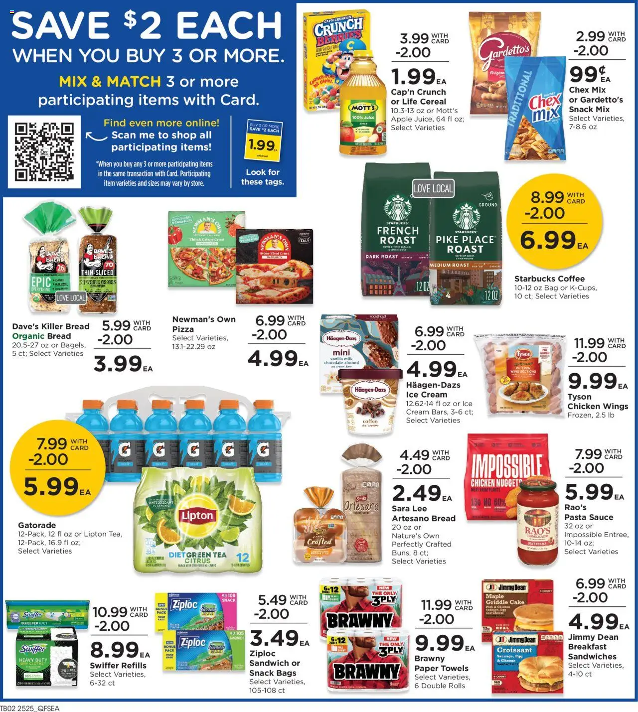 QFC Weekly Ad - valid from 23.07.2025 | Page: 4 | Products: Milk, Cheese, Chocolate, Ice cream