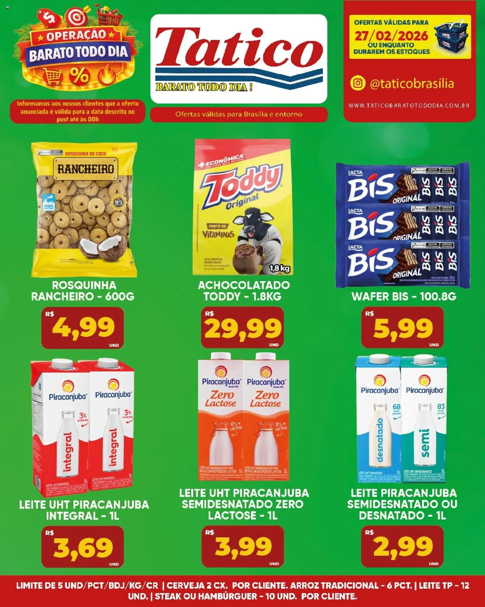 Tatico Folheto - válido de 27.02.2026 | Página: 6 | Produtos: Coco, Achocolatado, Cerveja, Rosquinha