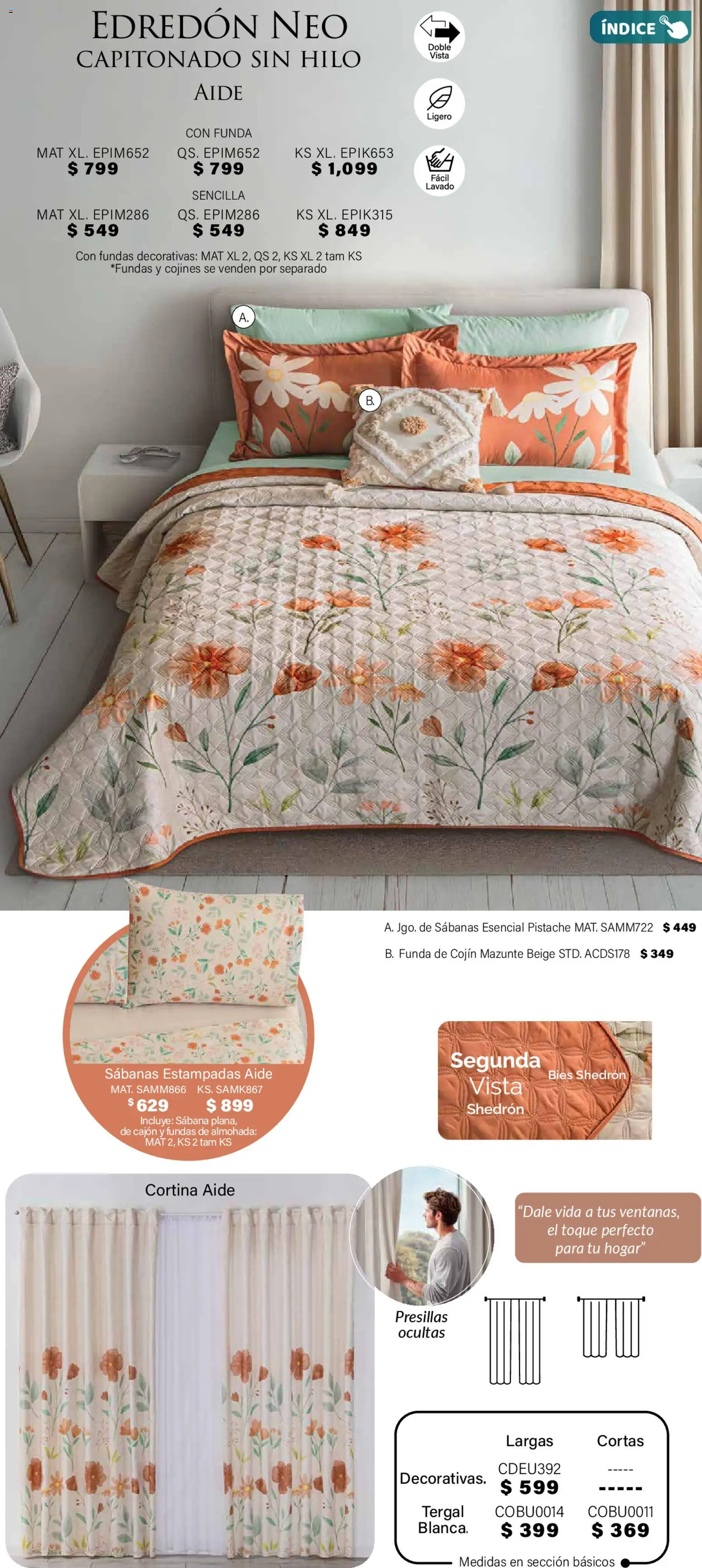 Nuevas ofertas de Colchas Concord válidas en toda la República Mexicana desde el 01.11.2025. ¡Encuentra las mejores ofertas en Colchas Concord Buen Fin! | Página: 9 | Productos: Funda, Almohada, Sabanas