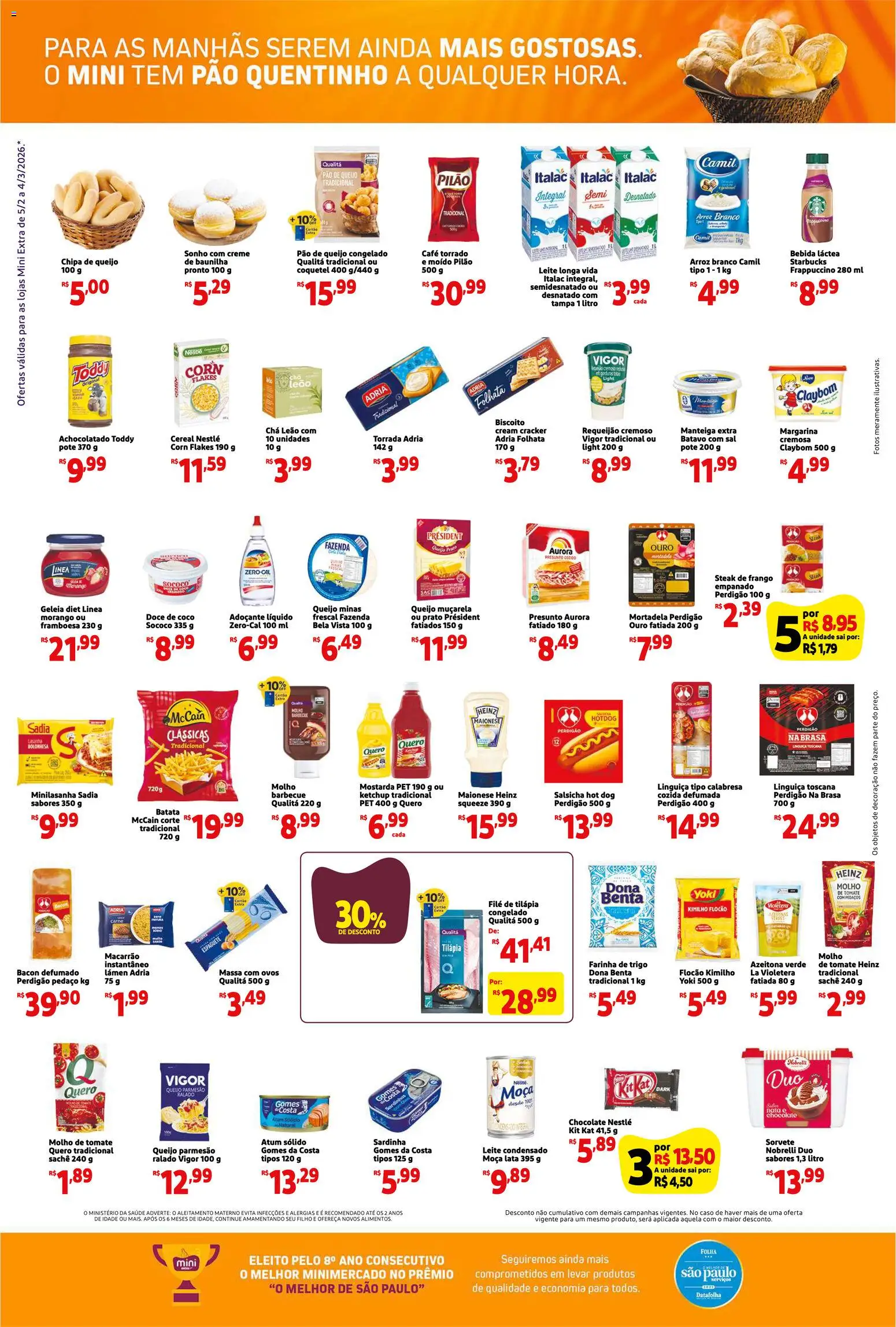 Mini Extra Folheto - válido de 05.02.2026 | Página: 2 | Produtos: Pão, Arroz, Geleia, Ketchup