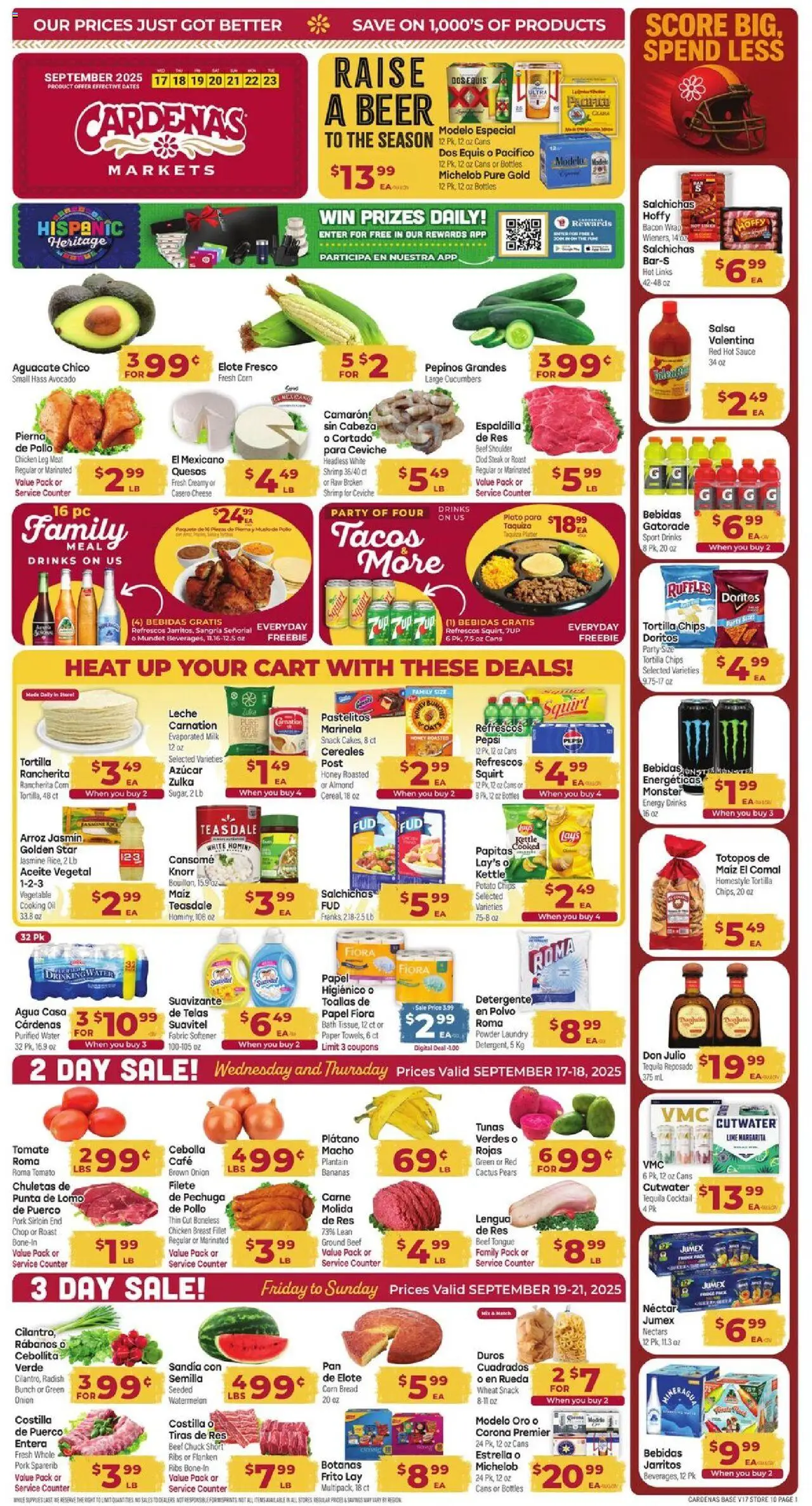 Cardenas Weekly Ad - valid from 17.09.2025 | Page: 1 | Products: Bath, Milk, Onion, Kettle