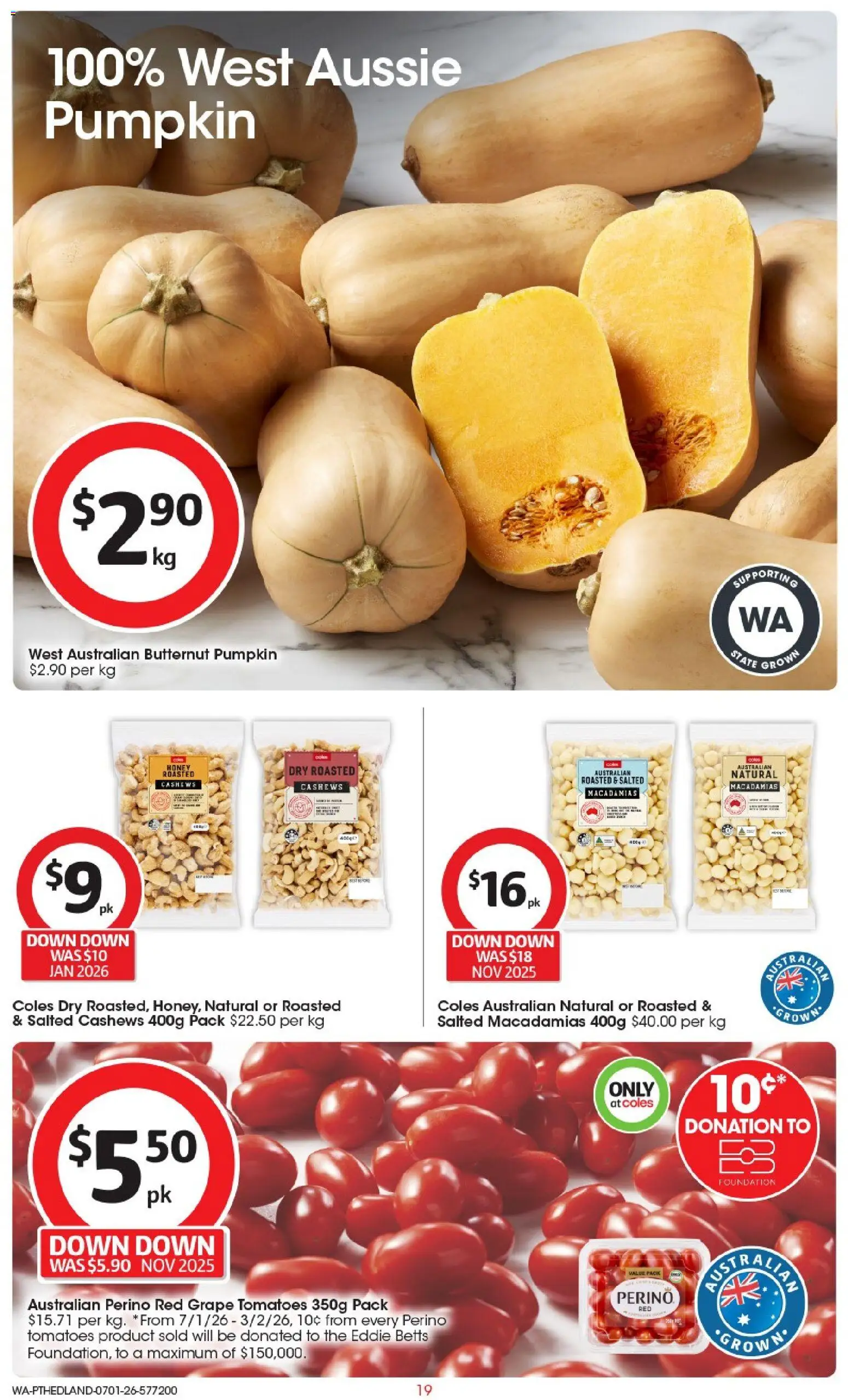 Coles catalogue - valid from 07.01.2026 | Page: 20 | Products: Honey, Tomatoes, Pumpkin, Foundation