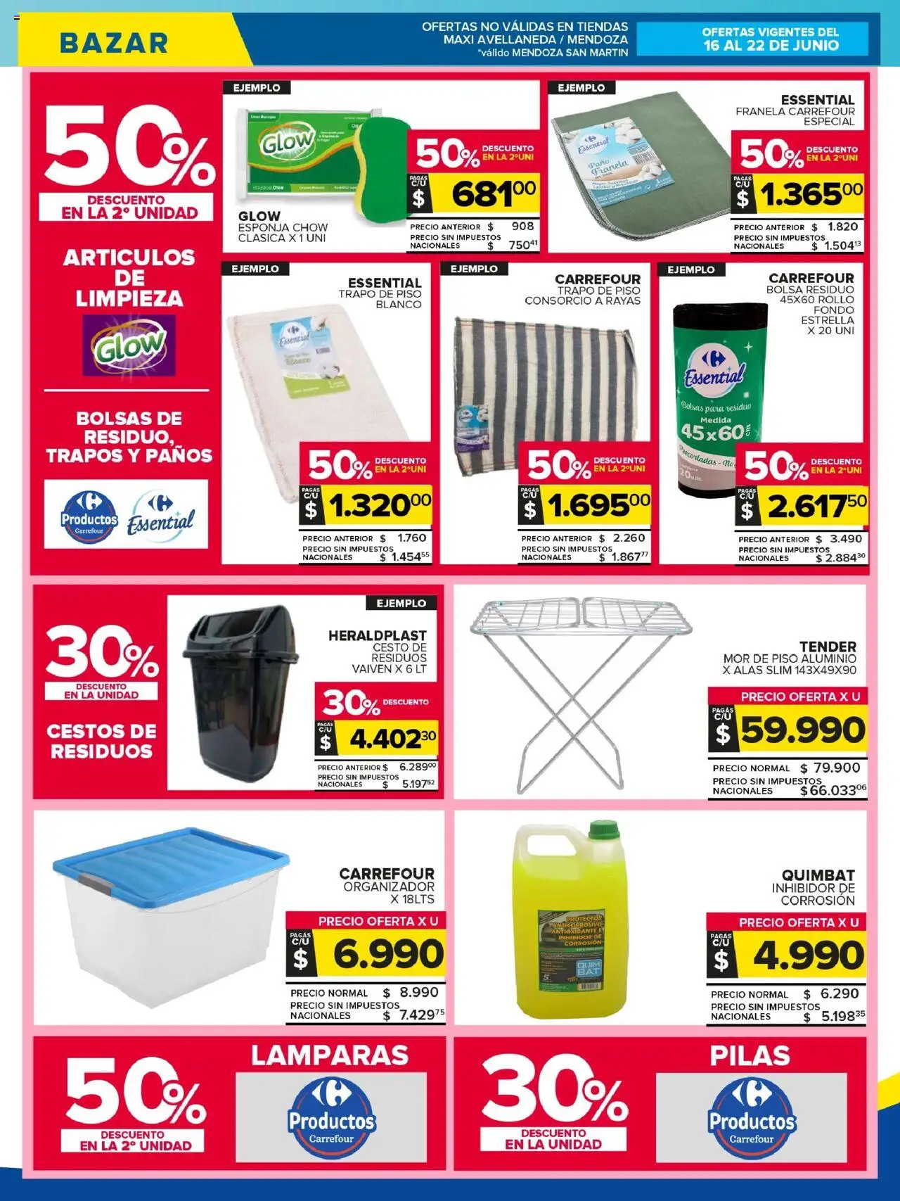 Carrefour Maxi catálogo │ válido desde el 16.06.2025 | Página: 24 | Productos: Organizador, Tender, Pilas, Esponja