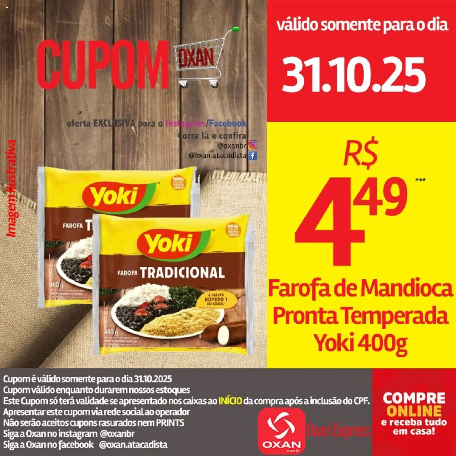 Oxan Atacadista Folheto - válido de 31.10.2025 | Página: 18 | Produtos: Mandioca, Farofa