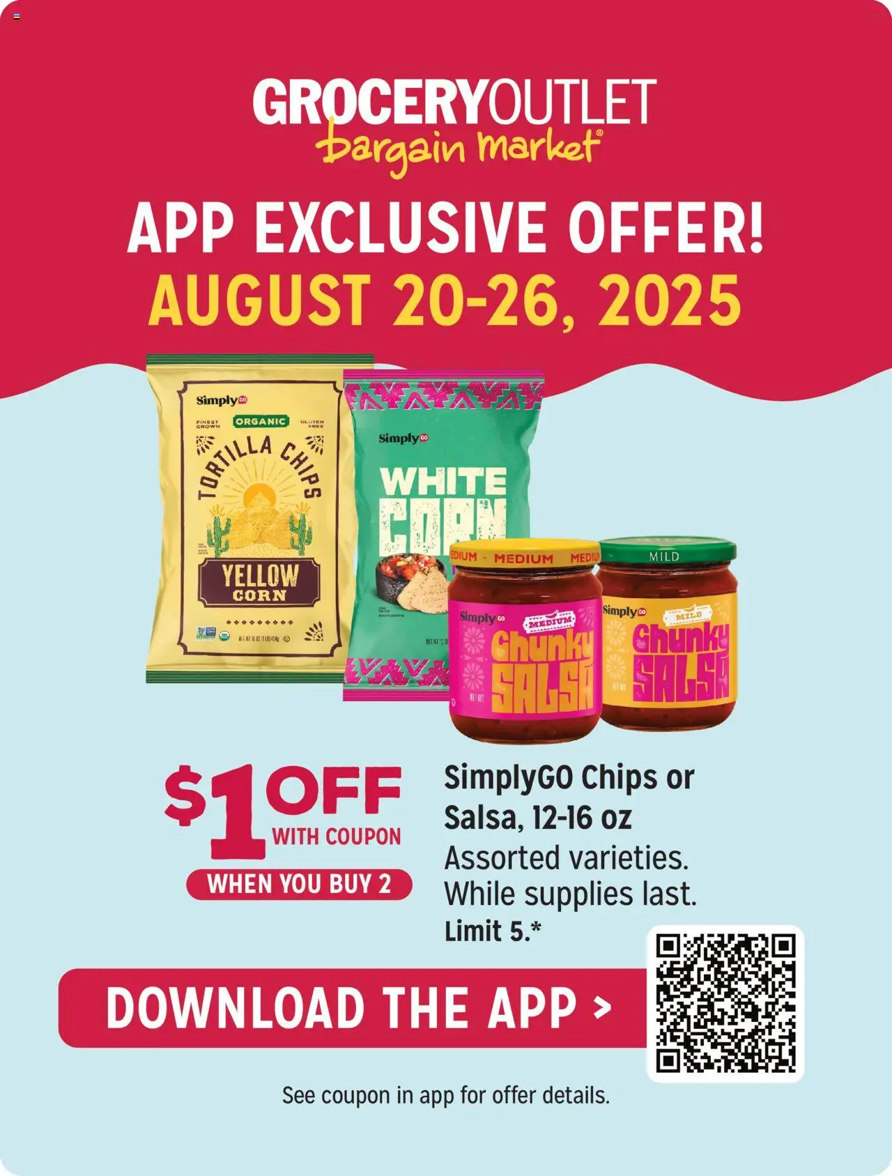Grocery Outlet Weekly Ad - CA - valid from 20.08.2025 | Page: 1 | Products: Corn, Chips
