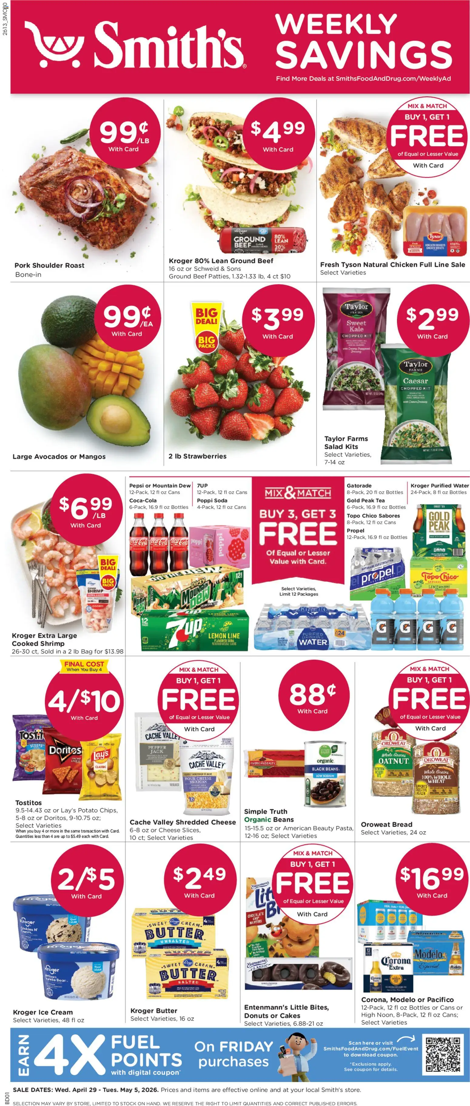 Smith's Weekly Ad - ID - valid from 29.04.2026 | Page: 1 | Products: Kale, Chocolate, Strawberries, Pepper