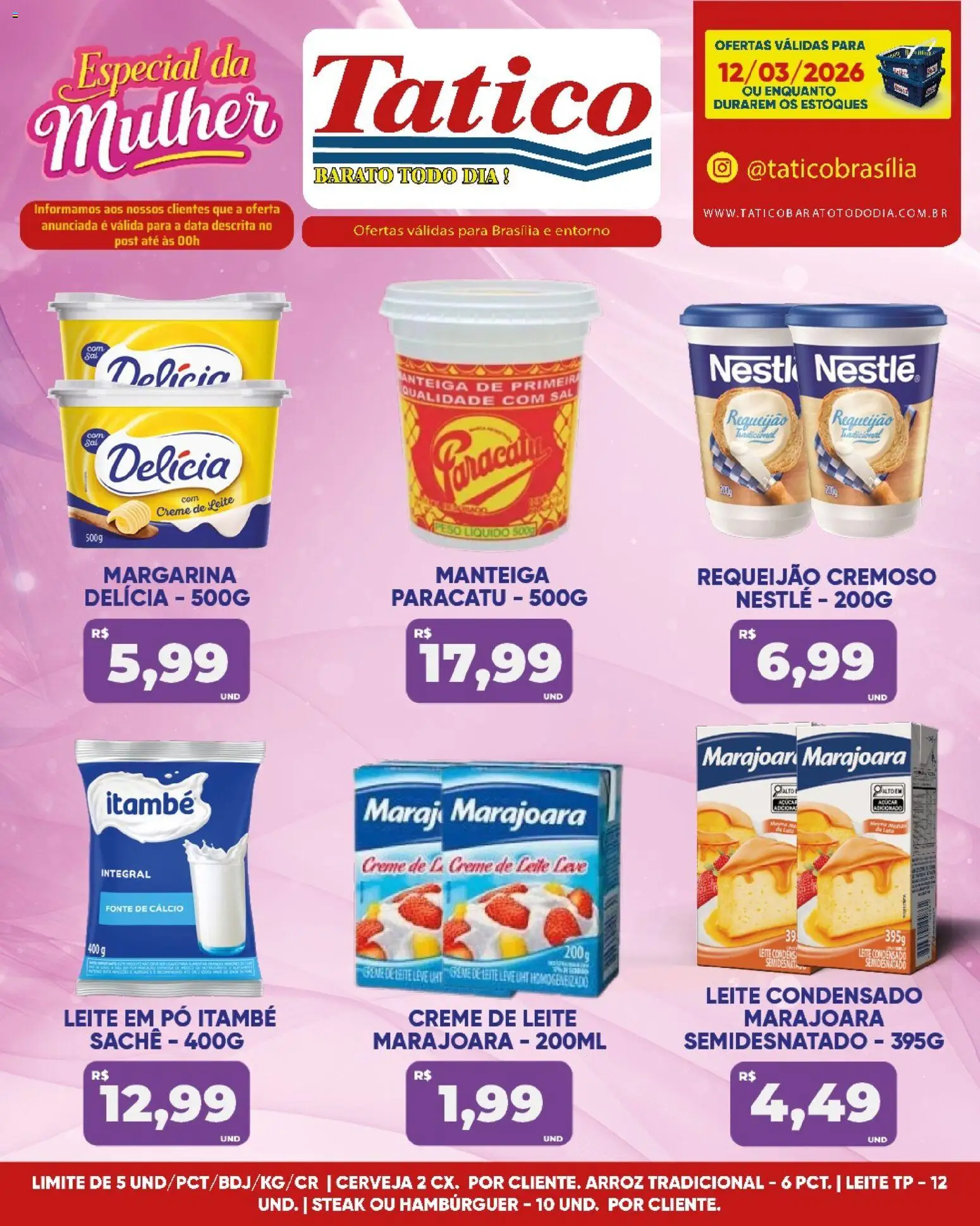 Tatico Folheto - válido de 12.03.2026 | Página: 5 | Produtos: Pó, Leite, Açúcar, Leite em pó