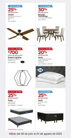Nuevas ofertas de Costco válidas en toda la República Mexicana desde el 30.07.2025. ¡Encuentra las mejores ofertas en Costco - Catálogo! | Página: 16 | Productos: Ventilador, Colchón, Almohada, Lámpara