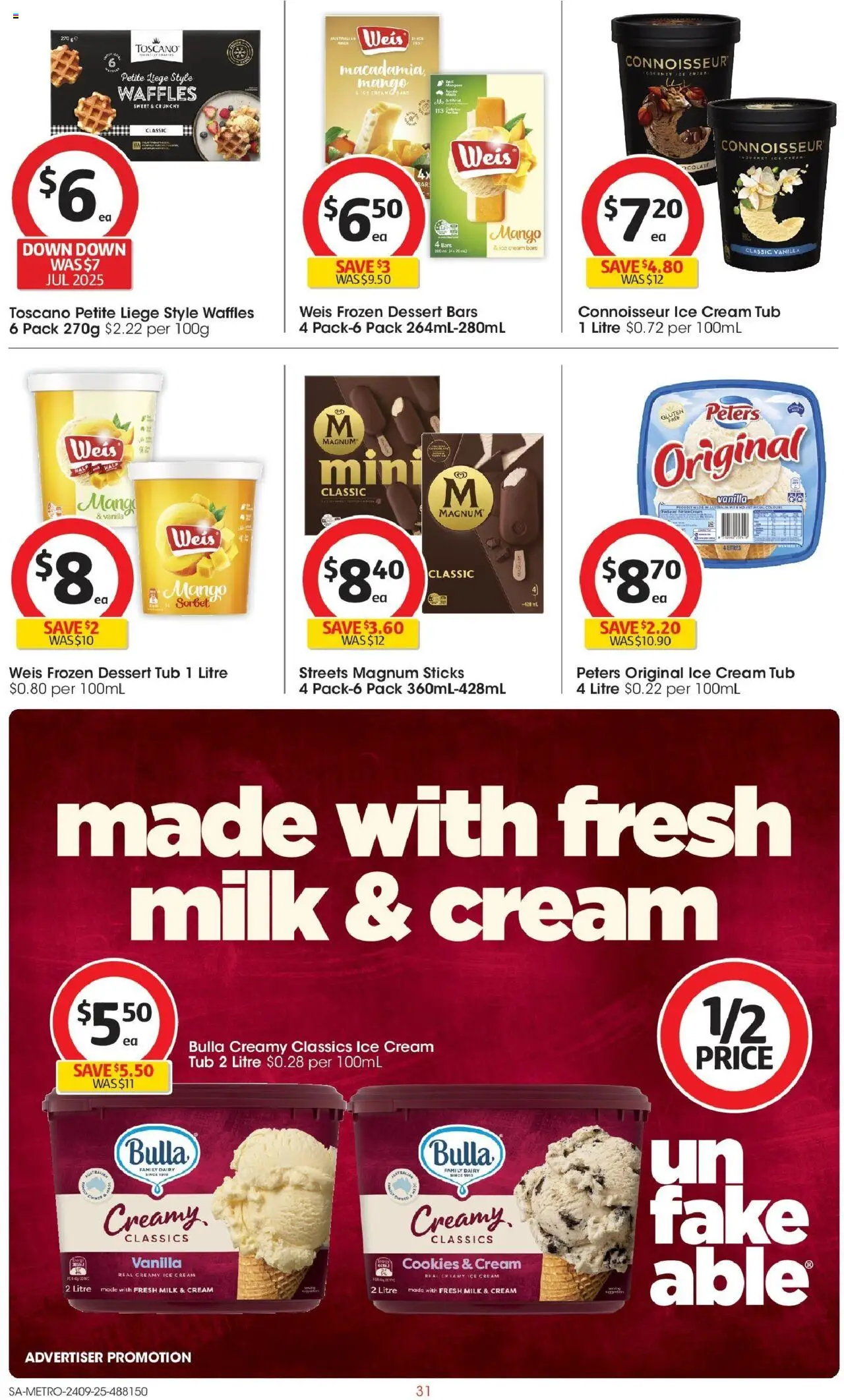 Coles catalogue - valid from 24.09.2025 | Page: 31 | Products: Milk, Dairy, Ice cream, Mango
