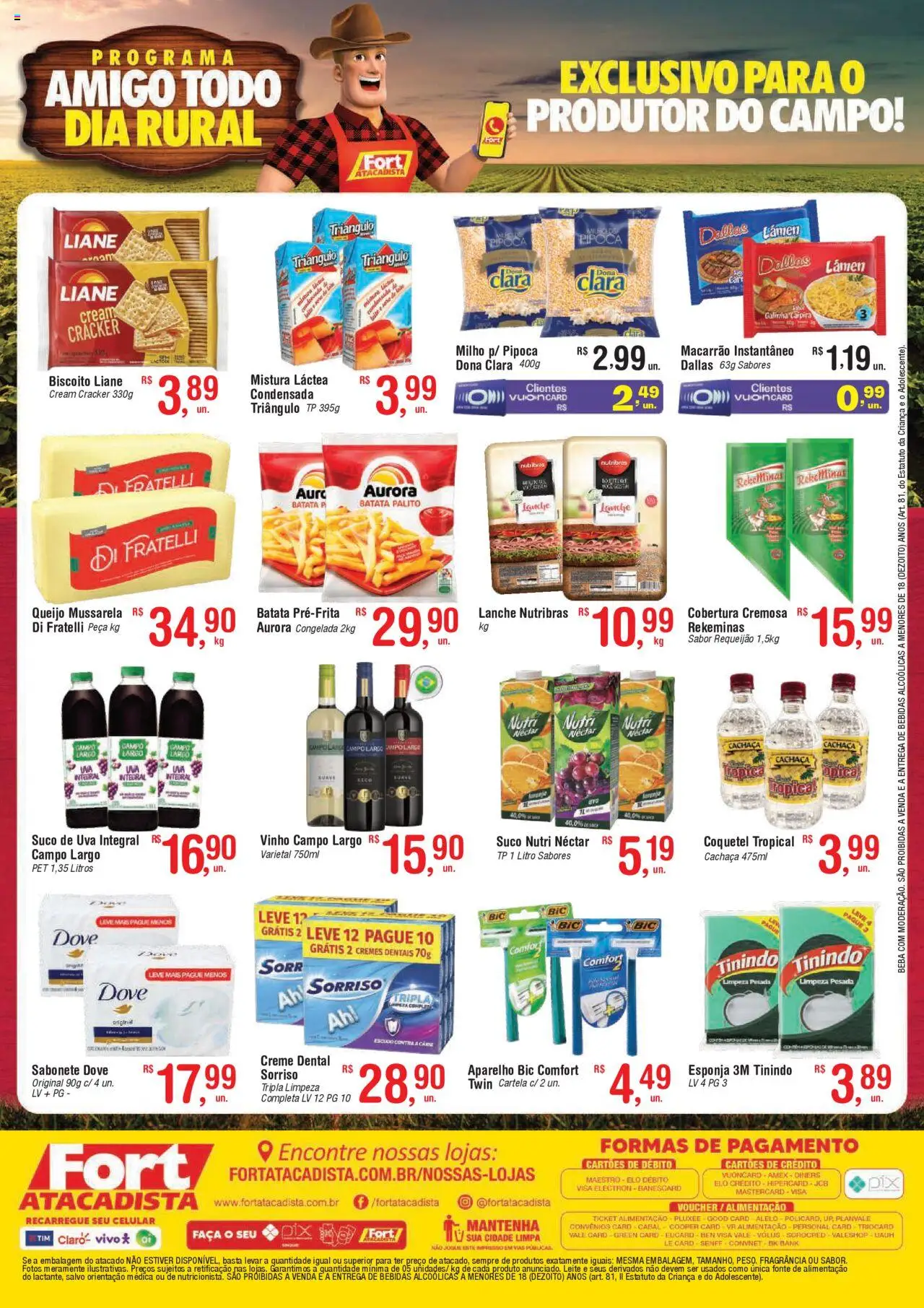 Fort Atacadista Folheto - válido de 15.09.2025 | Página: 2 | Produtos: Esponja, Queijo, Cream cracker, Mussarela