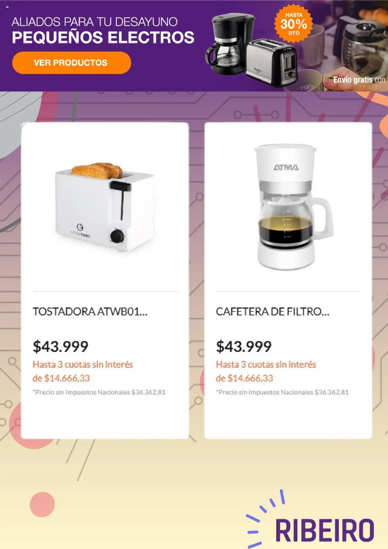 Ribeiro catálogo │ válido desde el 09.10.2025 | Página: 6 | Productos: Cafetera, Tostadora
