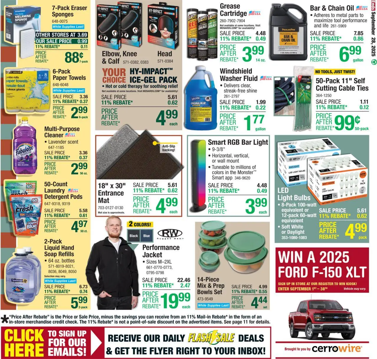 Menards Weekly Ad - valid from 17.09.2025 | Page: 20 | Products: Oil, Soap, Detergent, Washer