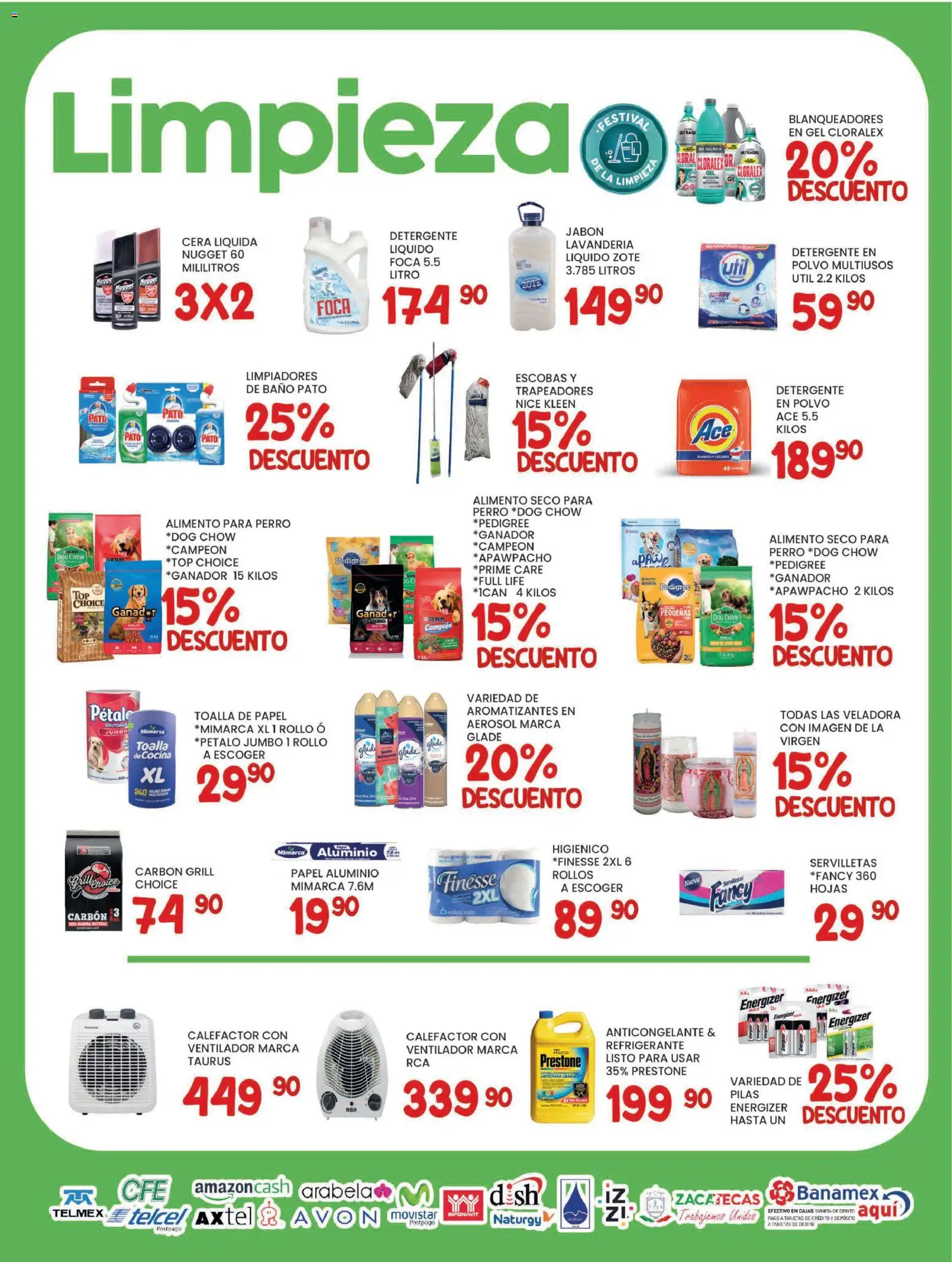 Nuevas ofertas de Alsuper válidas en toda la República Mexicana desde el 27.01.2026. ¡Encuentra las mejores ofertas en Alsuper folleto Zacatecas! | Página: 5 | Productos: Ventilador, Baño, Calefactor, Servilletas
