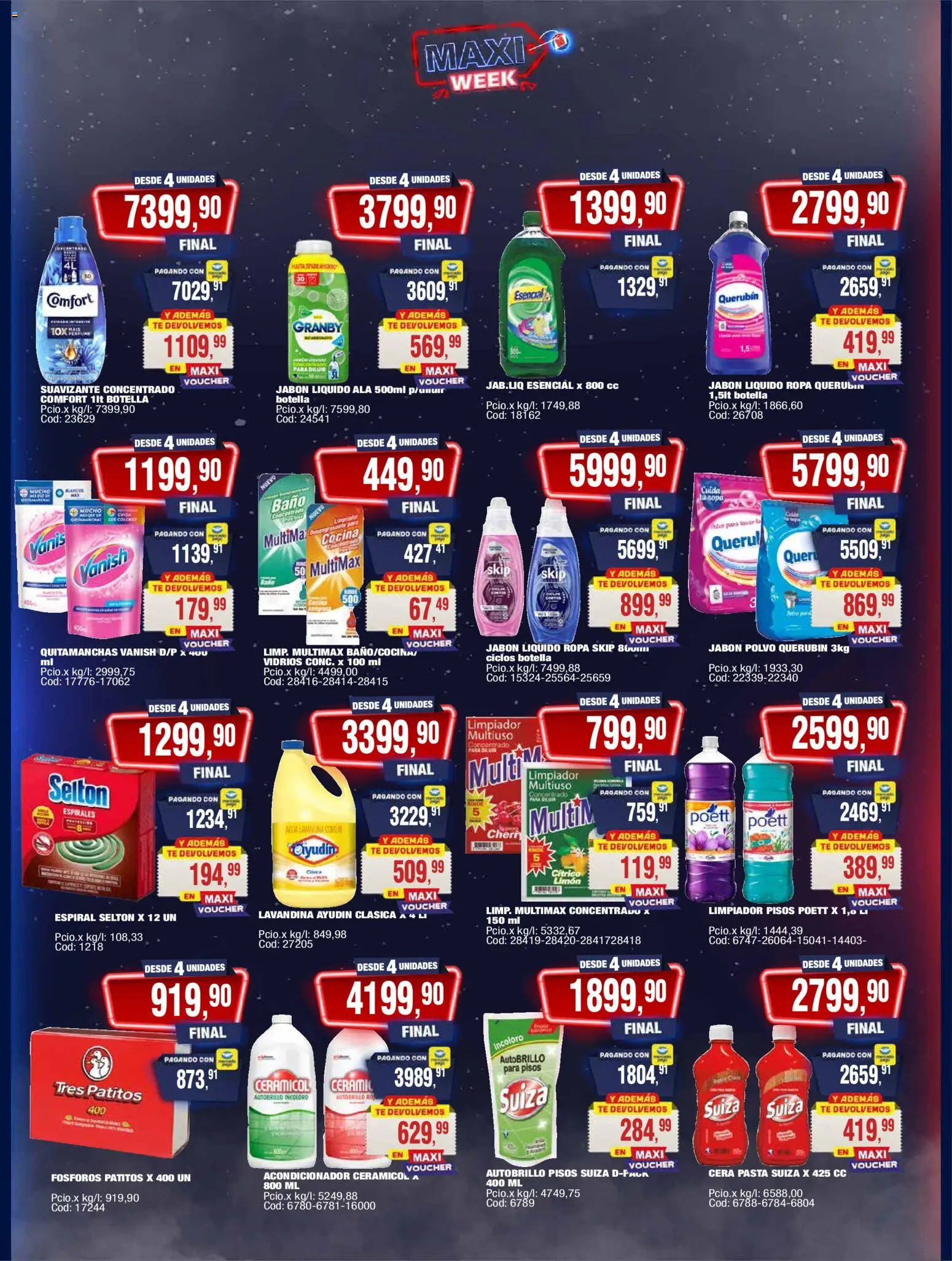 Maxiconsumo ofertas │ válido desde el 10.11.2025 | Página: 7 | Productos: Fósforos, Polvo, Cera, Suavizante