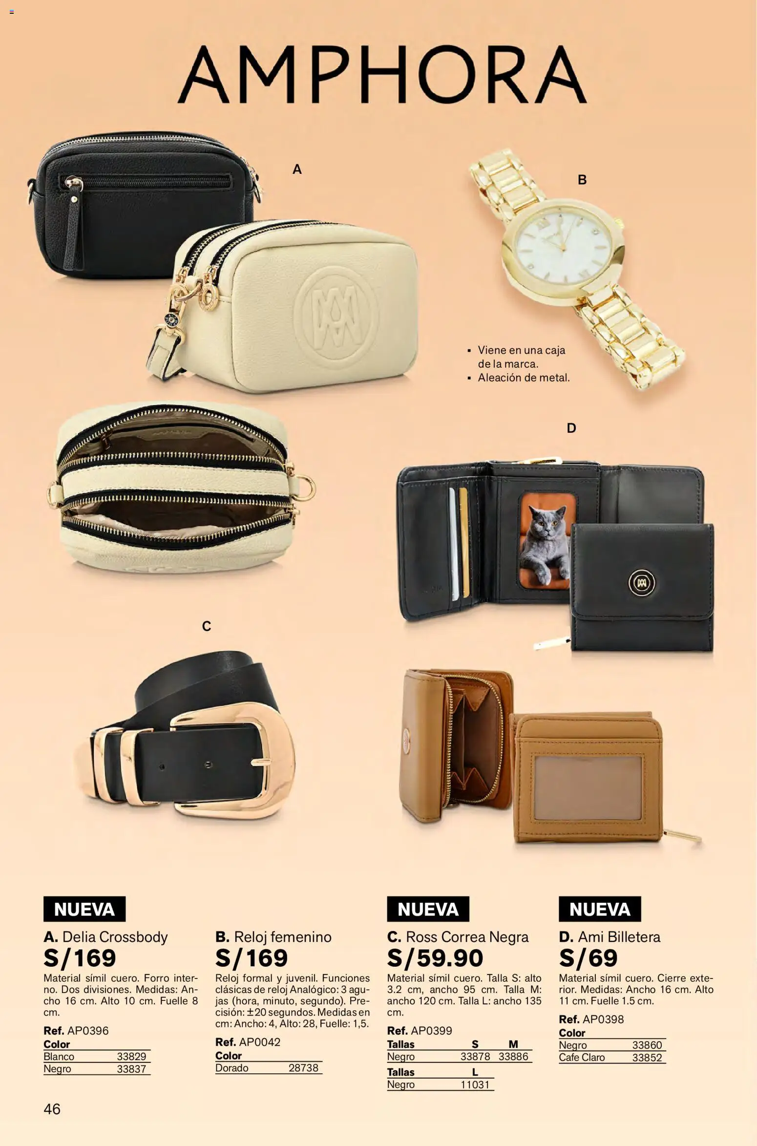 Catálogo Leonisa válido desde 26.12.2025 | Página: 46 | Productos: Caja, Café, Billetera, Reloj