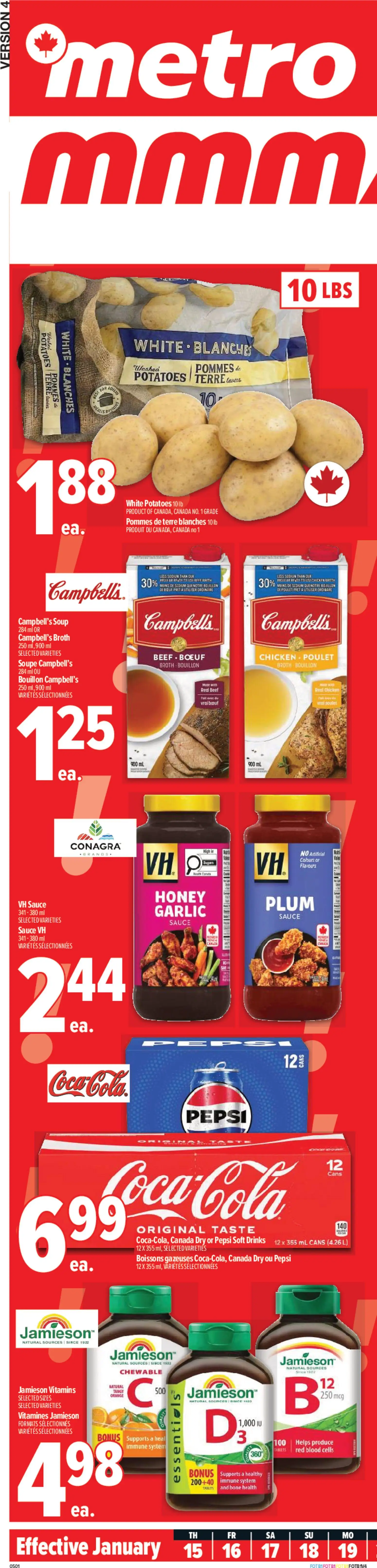 Metro flyer valid from 15.01.2026 | Page: 1 | Products: Beef, Potatoes, Chicken