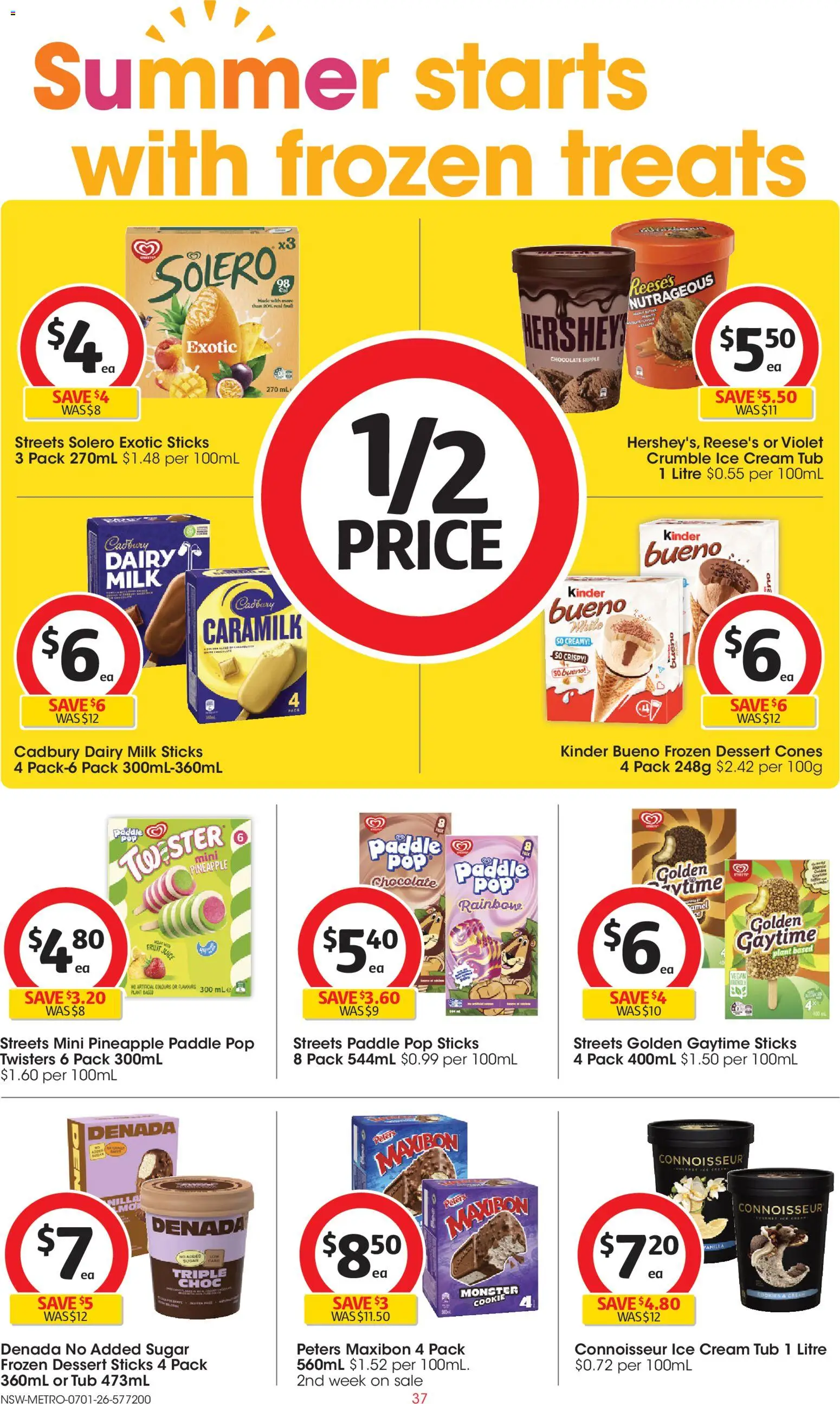 Coles catalogue - valid from 07.01.2026 | Page: 37 | Products: Pineapple, Cream, Ice cream, Sugar