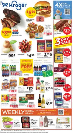 Preview of Kroger weekly ads valid from 22.04.2026