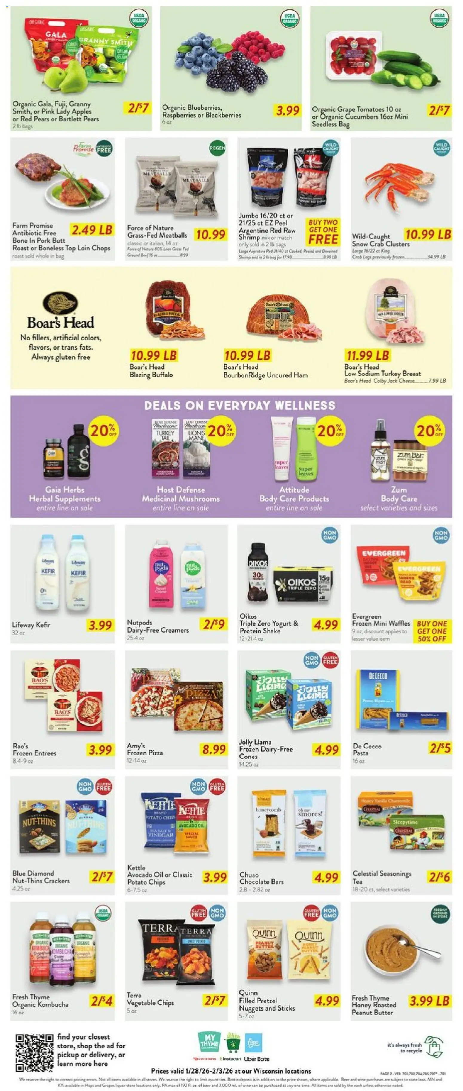 Fresh Thyme Weekly Ad - WI - valid from 28.01.2026 | Page: 5 | Products: Cheese, Yogurt, Tomatoes, Sauce