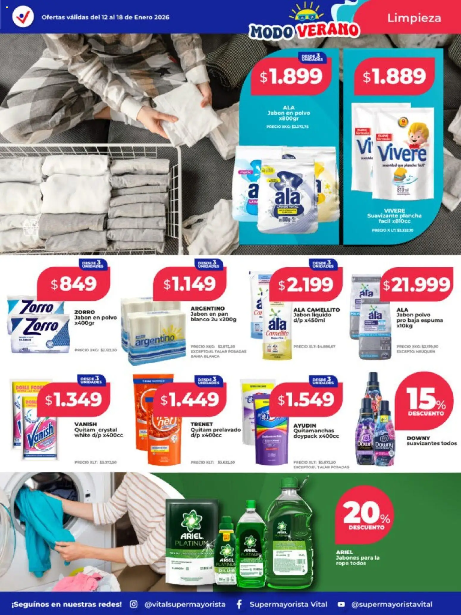 Vital - Ofertas - Mar del Plata  │ válido desde el 12.01.2026 | Página: 10 | Productos: Jabón, Jabón en polvo, Espuma, Plancha