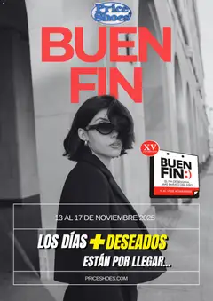 Vista previa de Price Shoes Buen Fin aviso, nuevo folleto de la tienda, válido en México a partir del 04.11.2025