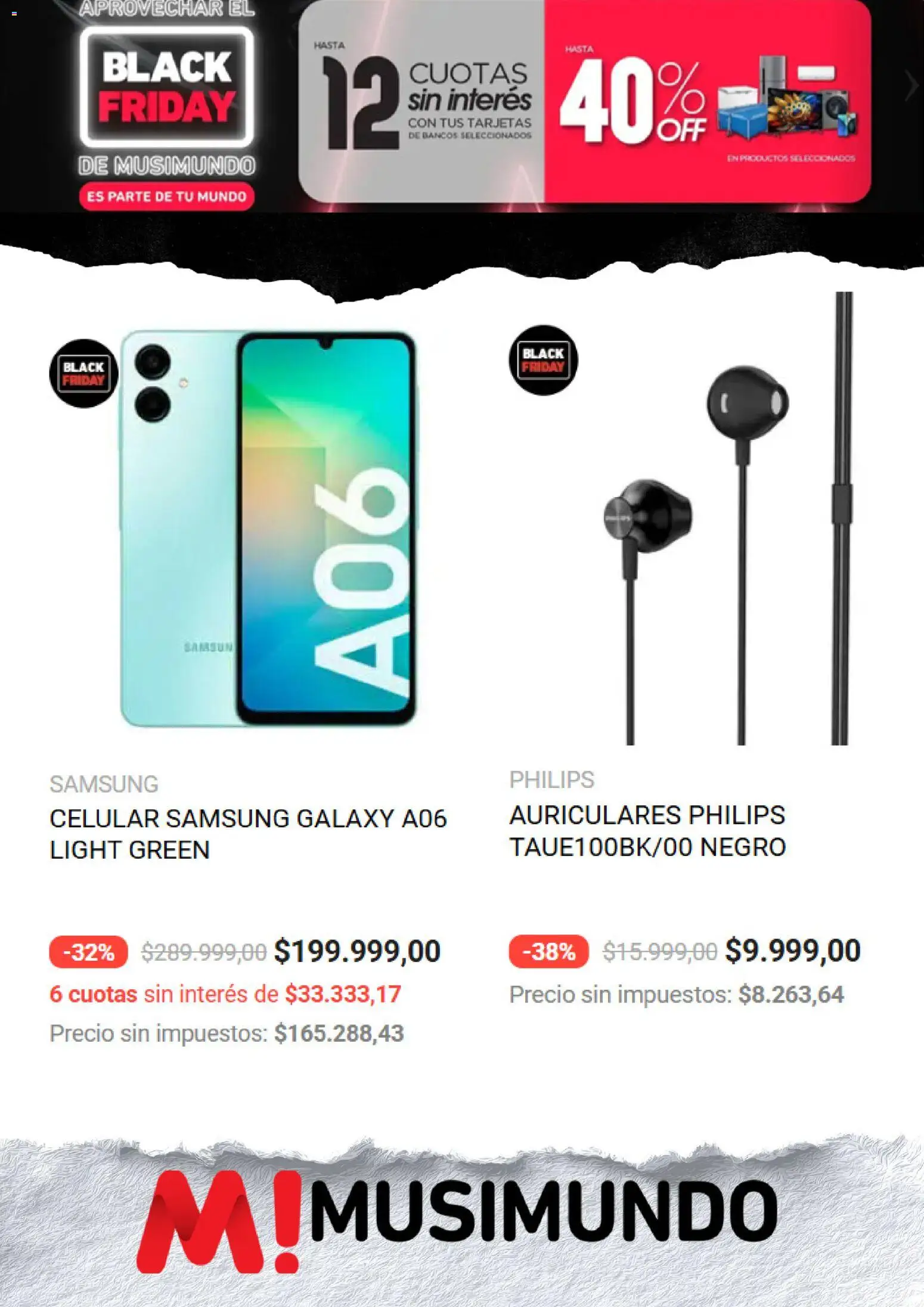 Musimundo Black Friday │ válido desde el 27.11.2025 | Página: 2 | Productos: Auriculares