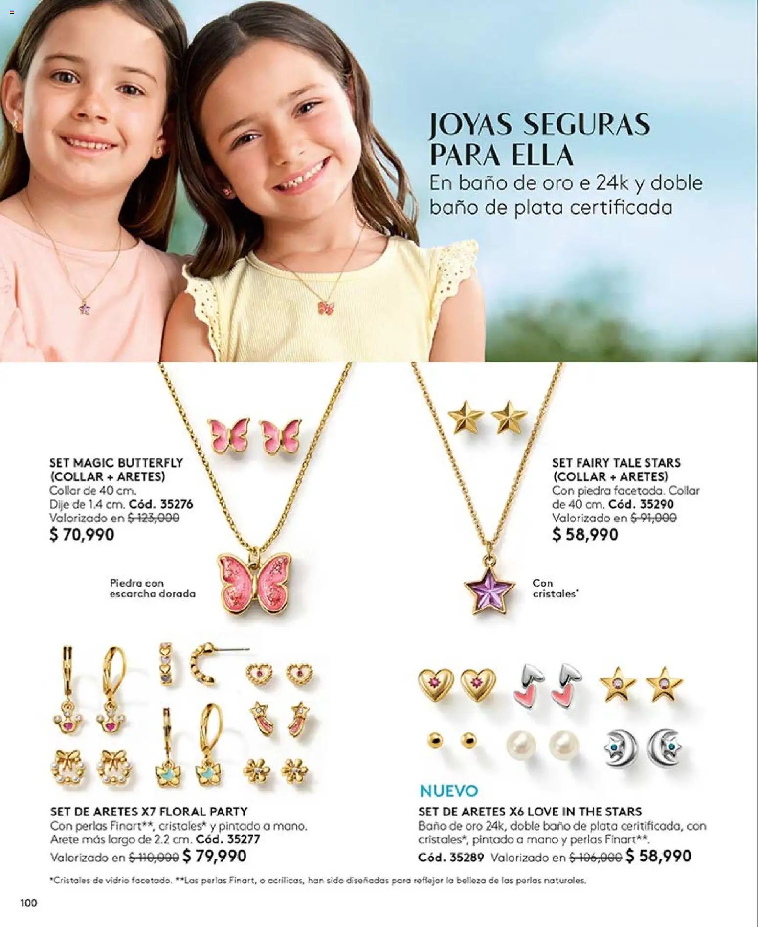 Ésika revista - valida desde el 01.05.2026 | Página: 100 | Productos: Aretes, Baño, Collar, Dije