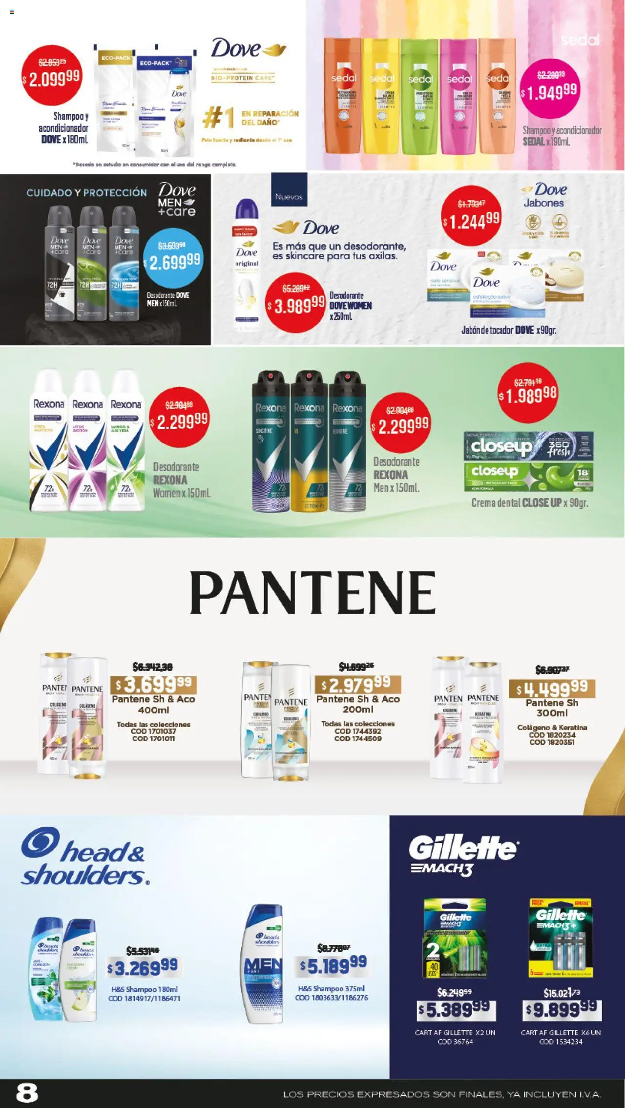 Makro - Ofertas Especiales │ válido desde el 11.09.2025 | Página: 8 | Productos: Shampoo, Acondicionador, Desodorante, Radiante