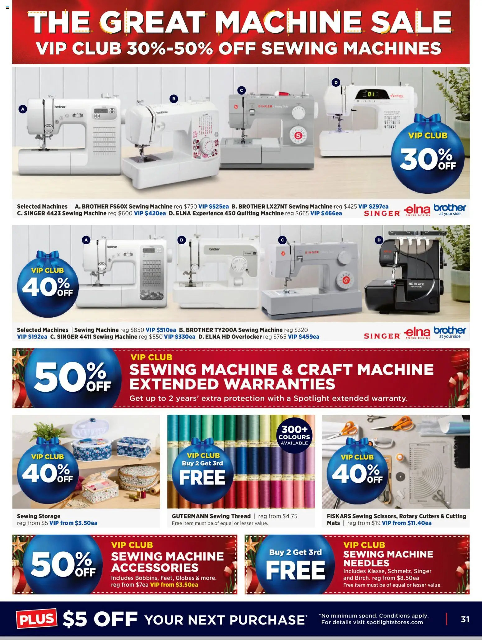 Spotlight catalogue - valid from 12.11.2025 | Page: 31 | Products: Accessories, Sewing machine