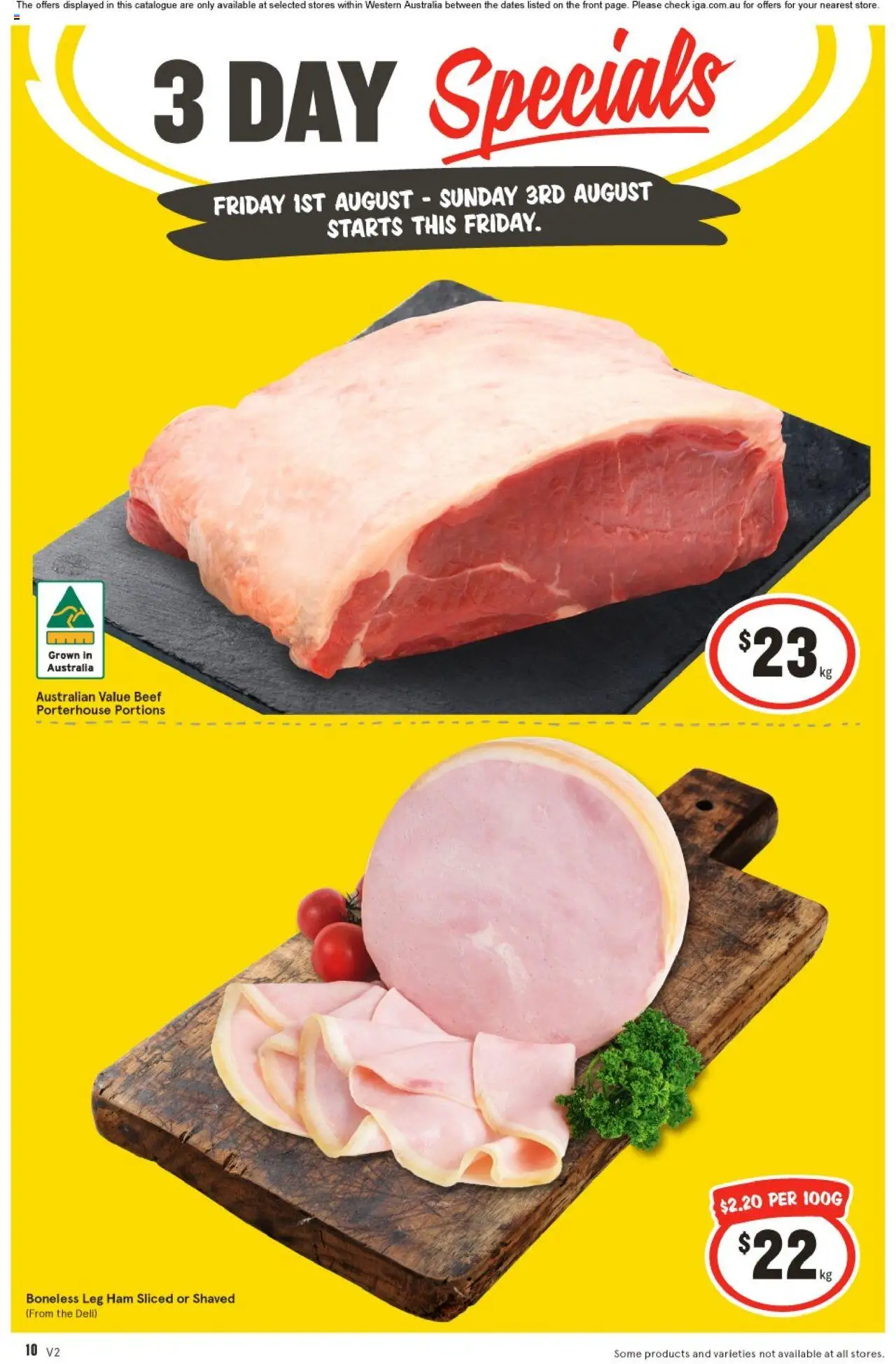 IGA catalogue - valid from 01.08.2025 | Page: 1 | Products: Ham, Beef