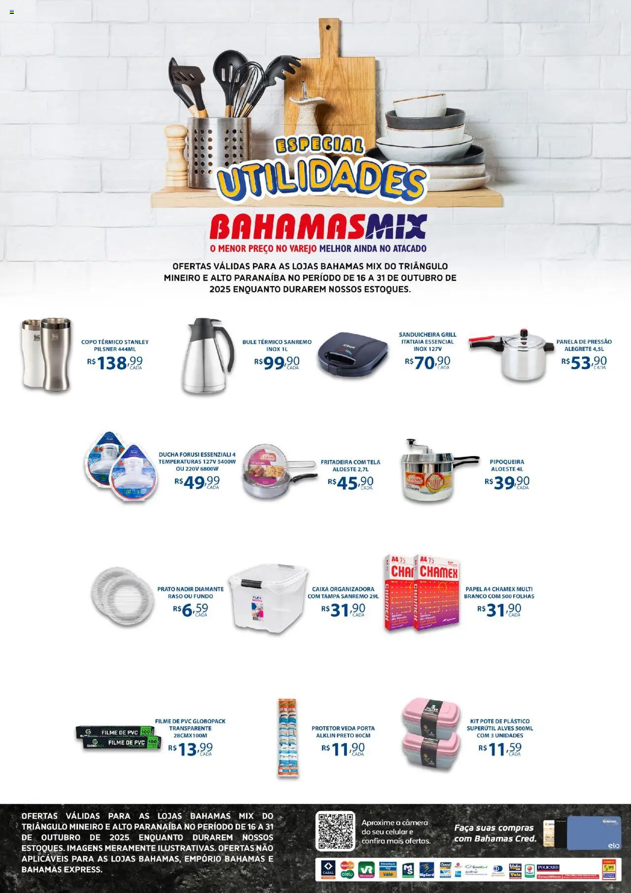 Bahamas Mix Folheto - válido de 16.10.2025 | Página: 1 | Produtos: Porta, Panela, Pipoqueira, Câmera