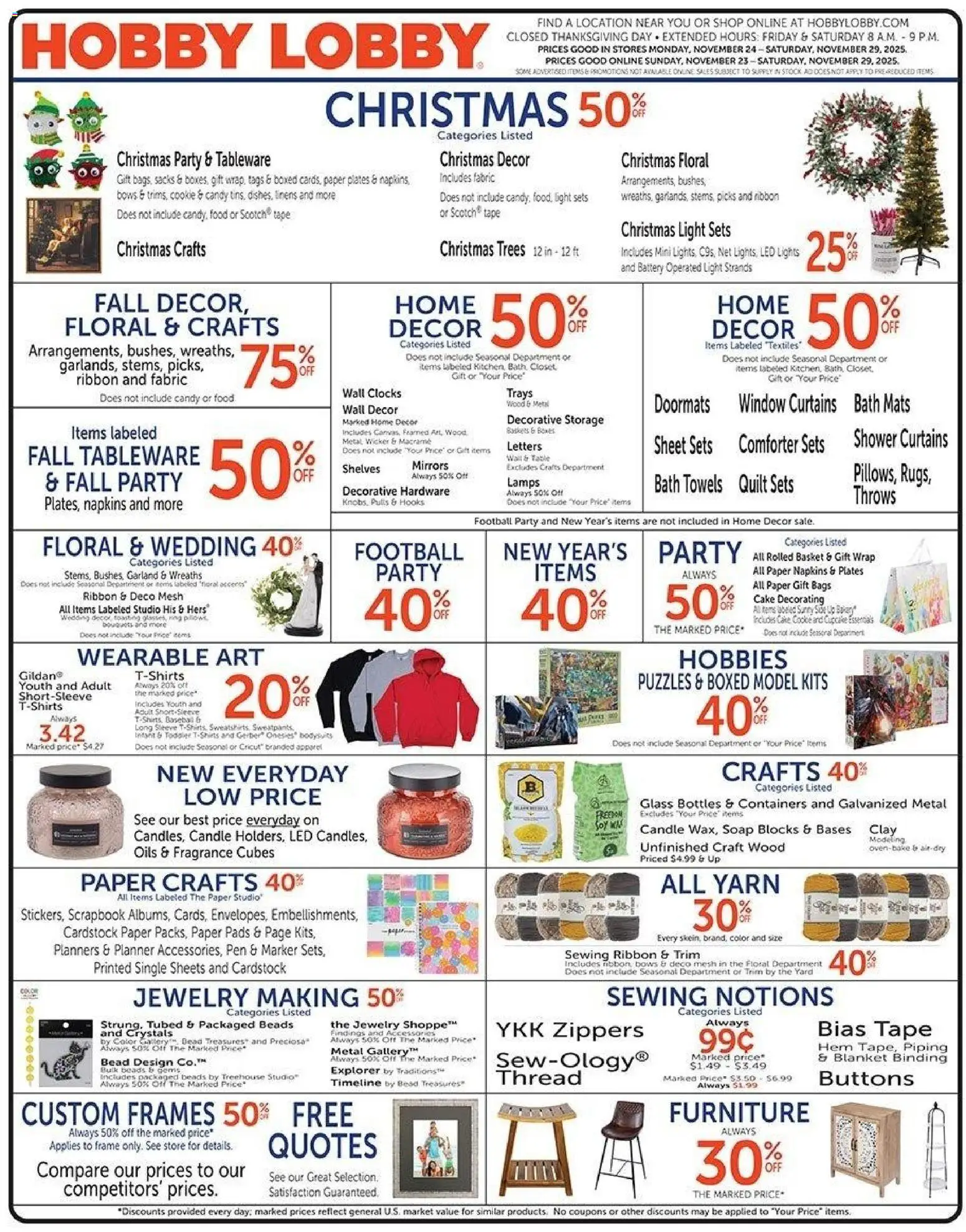 Hobby Lobby Weekly Ad - valid from 23.11.2025 | Page: 1