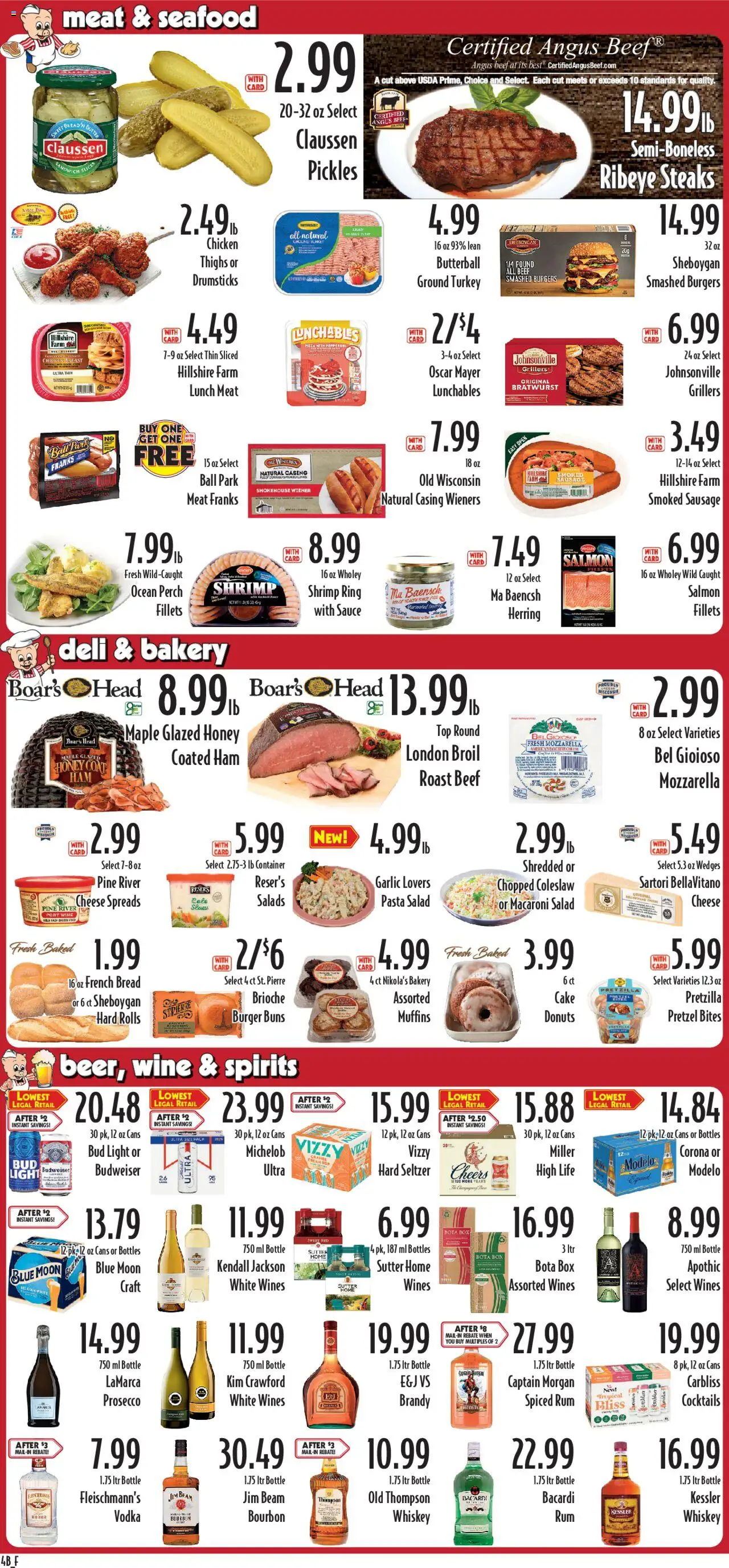 Piggly Wiggly Weekly Ad - valid from 27.08.2025 | Page: 4 | Products: Ham, Pizza, Pasta, Sauce