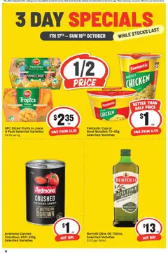 Preview of IGA - 3 Day Specials SA - valid from 17.10.2025 | Page: 3 | Products: Juice, Tomatoes, Noodles, Olive oil