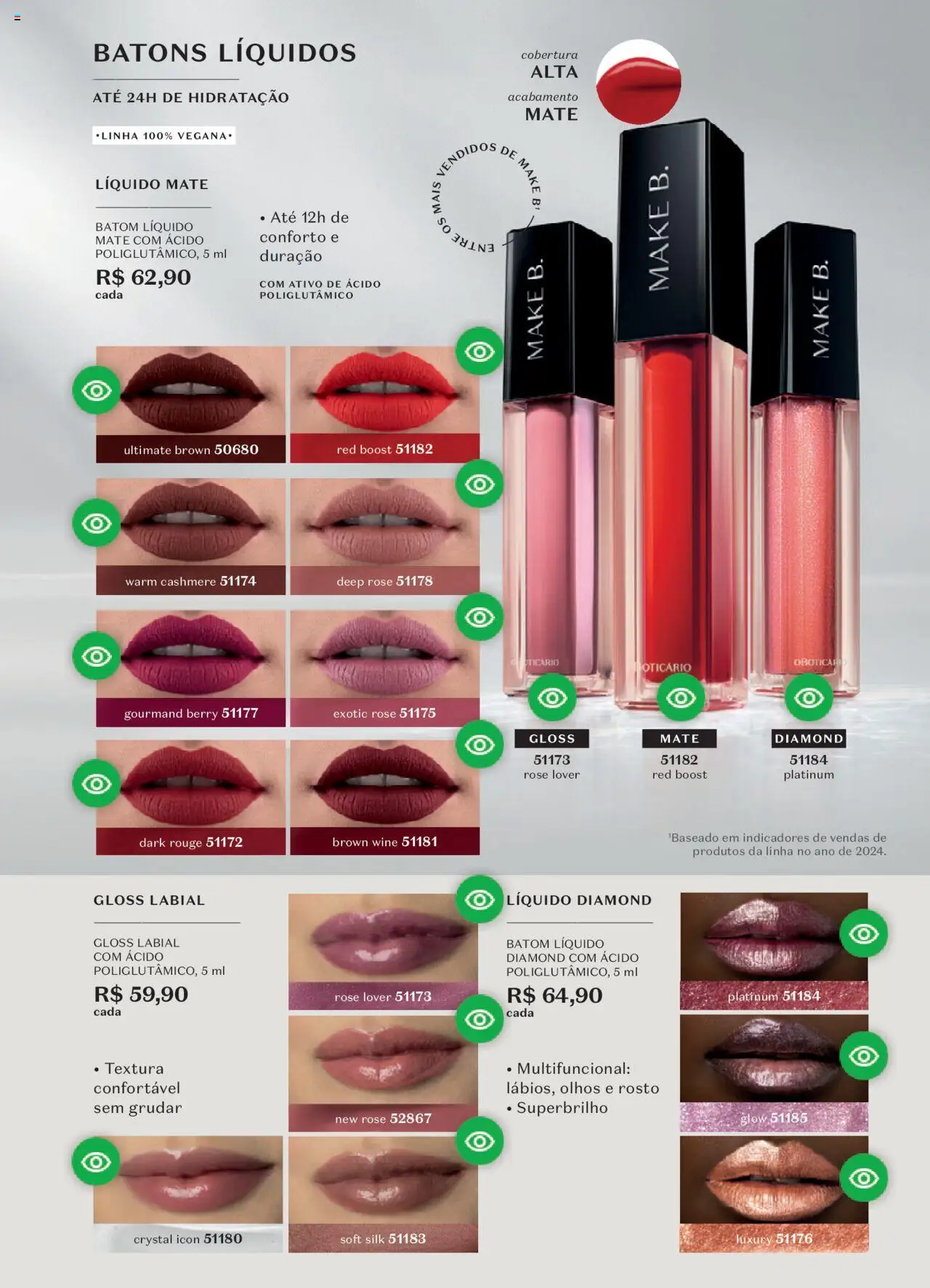 O Boticário Folheto - válido de 22.09.2025 | Página: 28 | Produtos: Batom, Gloss labial, Multifuncional