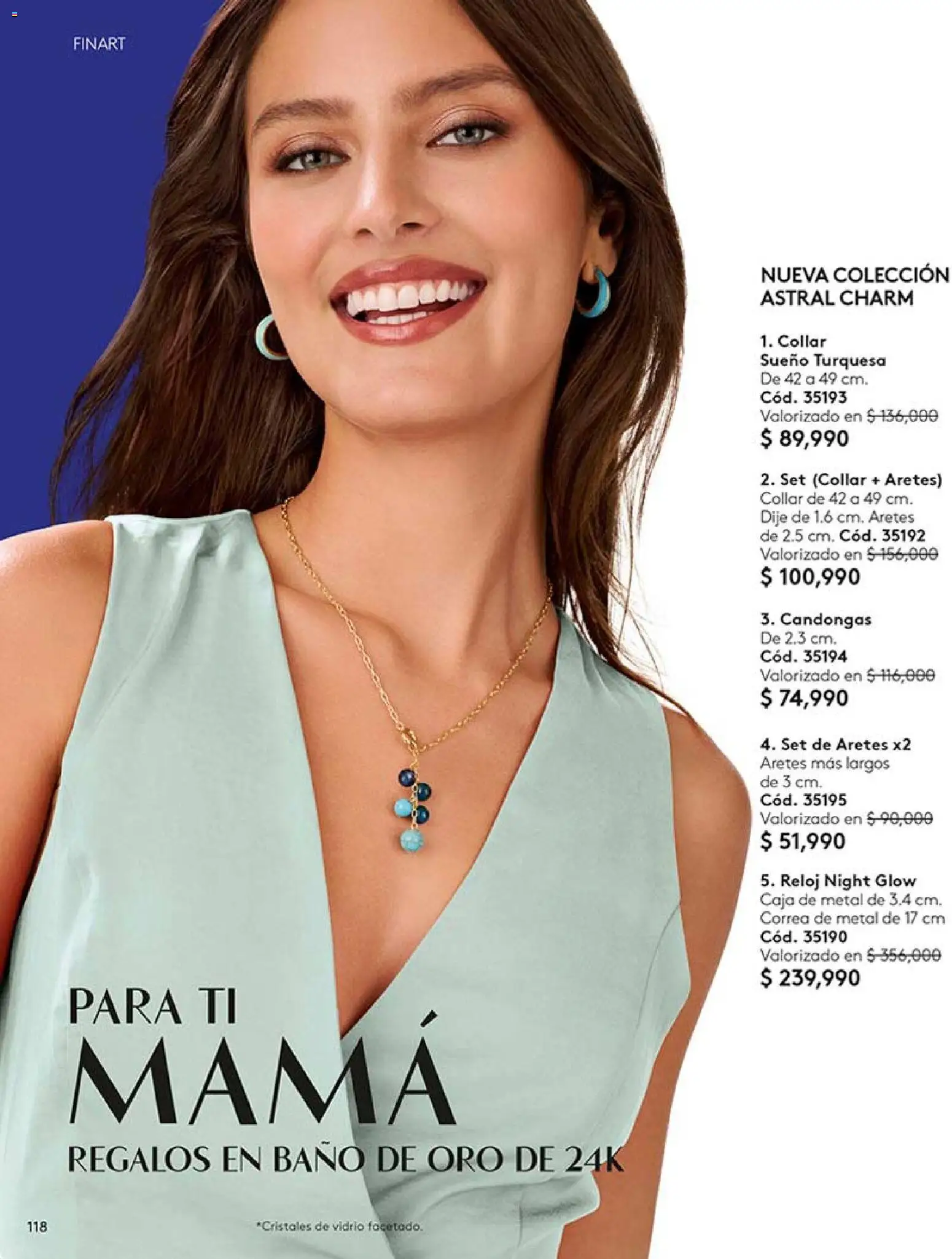 Ésika revista - valida desde el 24.04.2026 | Página: 118 | Productos: Aretes, Baño, Collar, Dije