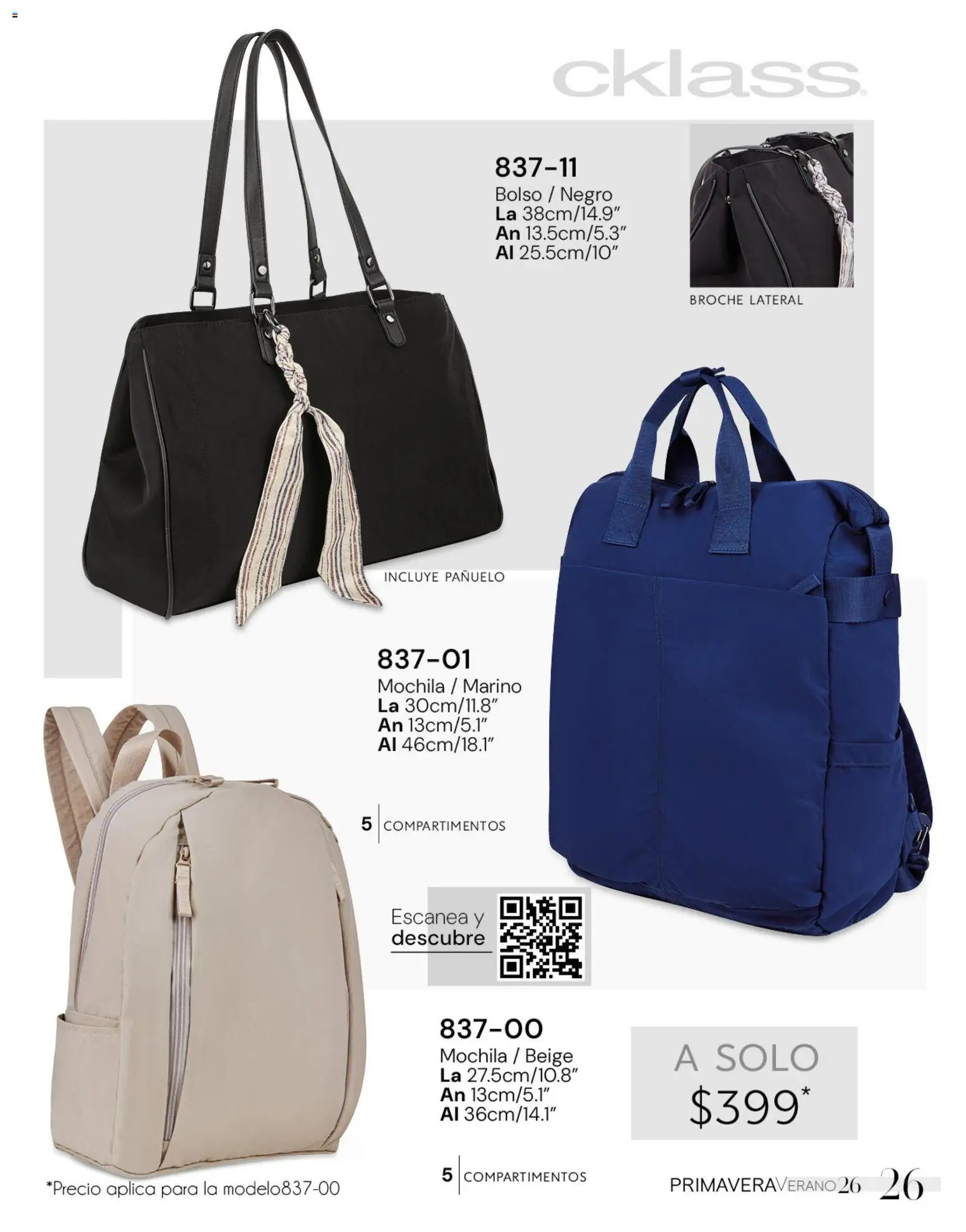 Nuevas ofertas de Cklass válidas en toda la República Mexicana desde el 02.01.2026. ¡Encuentra las mejores ofertas en Cklass catálogo Handbags! | Página: 27 | Productos: Bolso, Mochila, Pañuelo