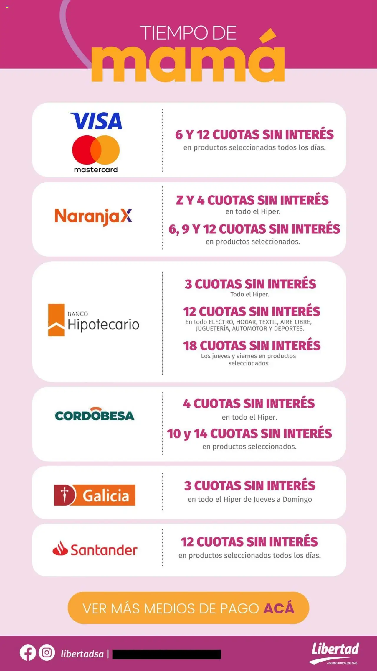 Hipermercado Libertad - Día de la madre 2025 │ válido desde el 09.10.2025 | Página: 26 | Productos: Banco