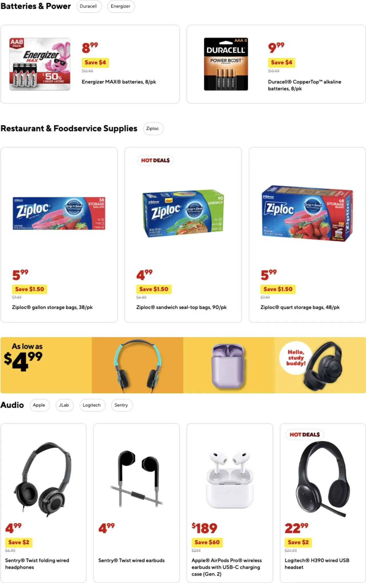 Staples Weekly Ad - valid from 10.08.2025 | Page: 10 | Products: Audio, Headphones, Case, Usb