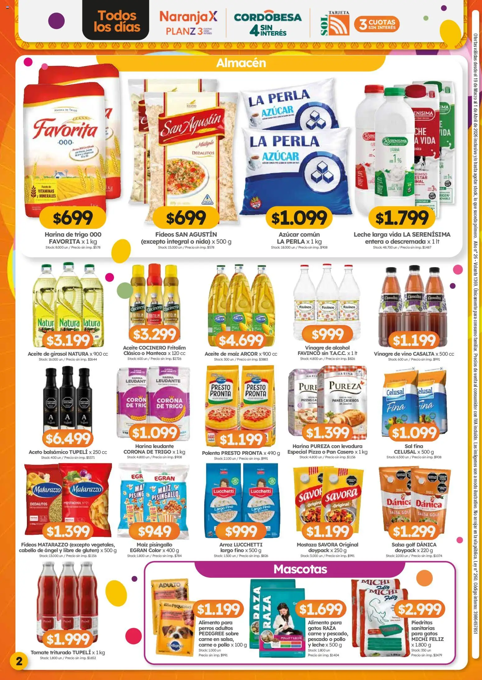 Cordiez ofertas │ válido desde el 19.03.2026 | Página: 2 | Productos: Azucar, Mostaza, Maiz, Sal