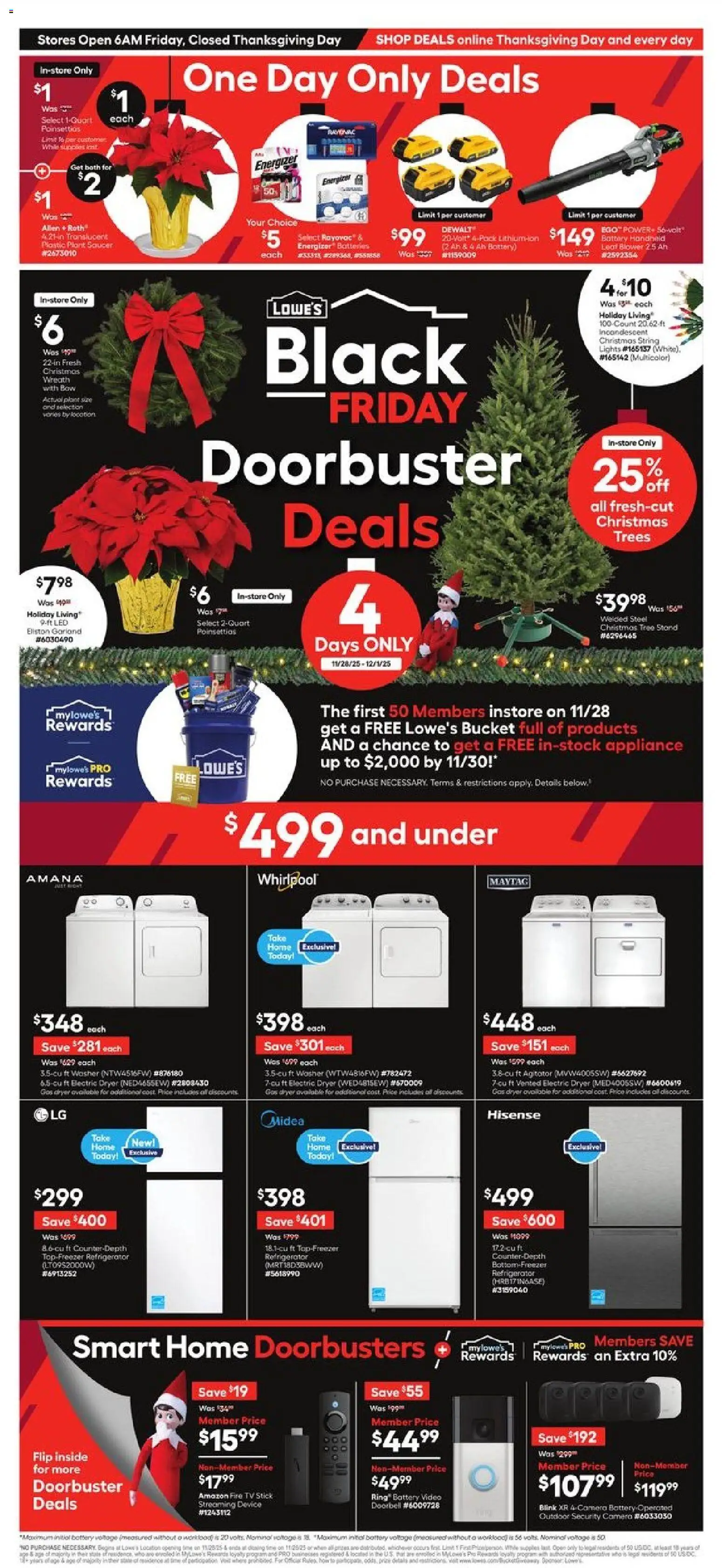 Lowe's Black Friday - valid from 27.11.2025 | Page: 1 | Products: Ring, Video, Washer, Dryer